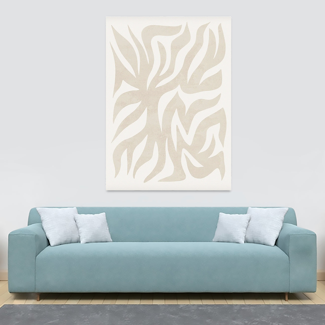Earth Tones Shapes - Abstract Wall Art - Canvas Wall Art Framed Print - Various Sizes