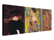 Gustav Klimt - Art Nouveau Wall Art - Exhibition Poster - Set of 3 Prints - Canvas Wall Art Framed Prints - Various Sizes