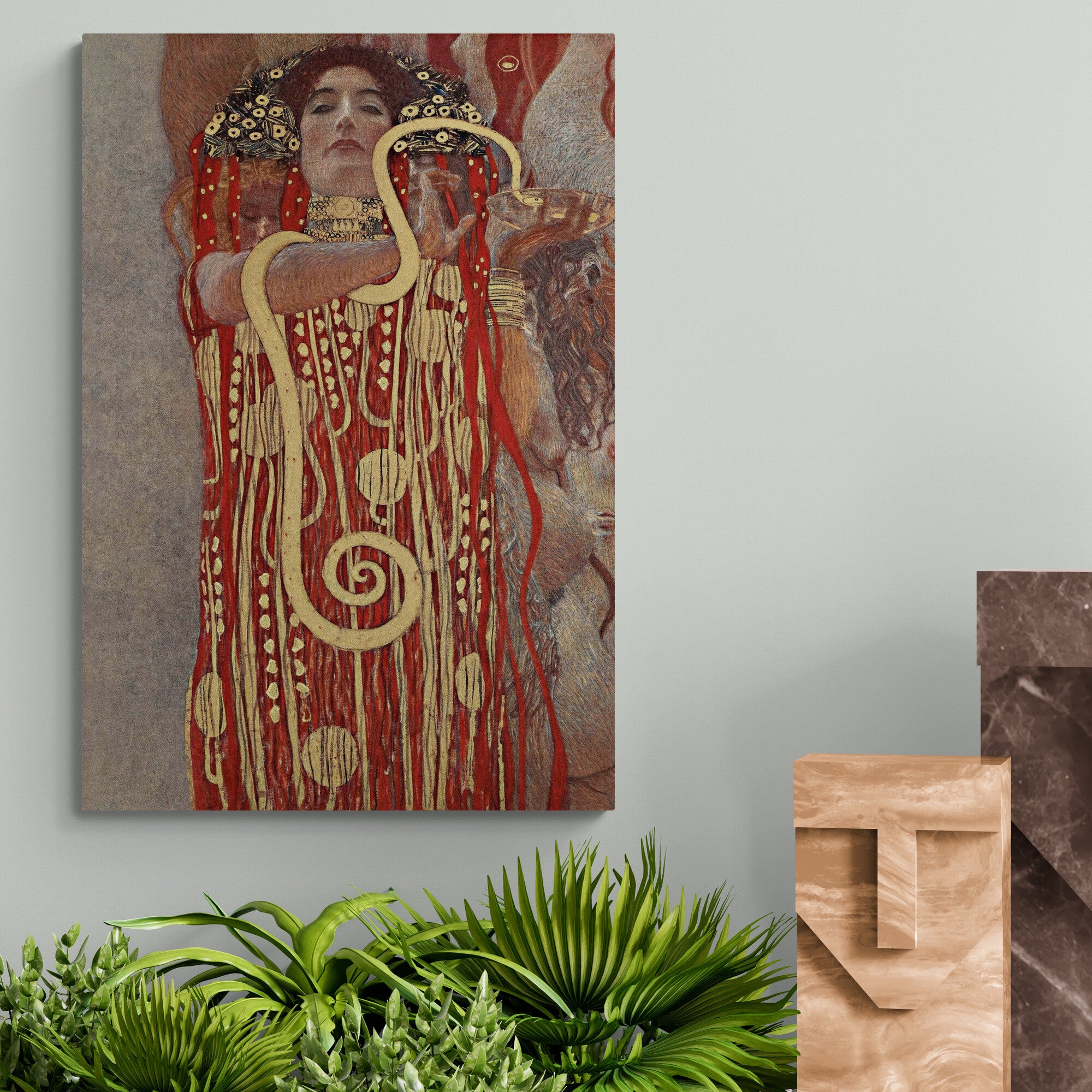 Gustav Klimt - Art Nouveau Wall Art - Exhibition Poster - Set of 3 Prints - Canvas Wall Art Framed Prints - Various Sizes