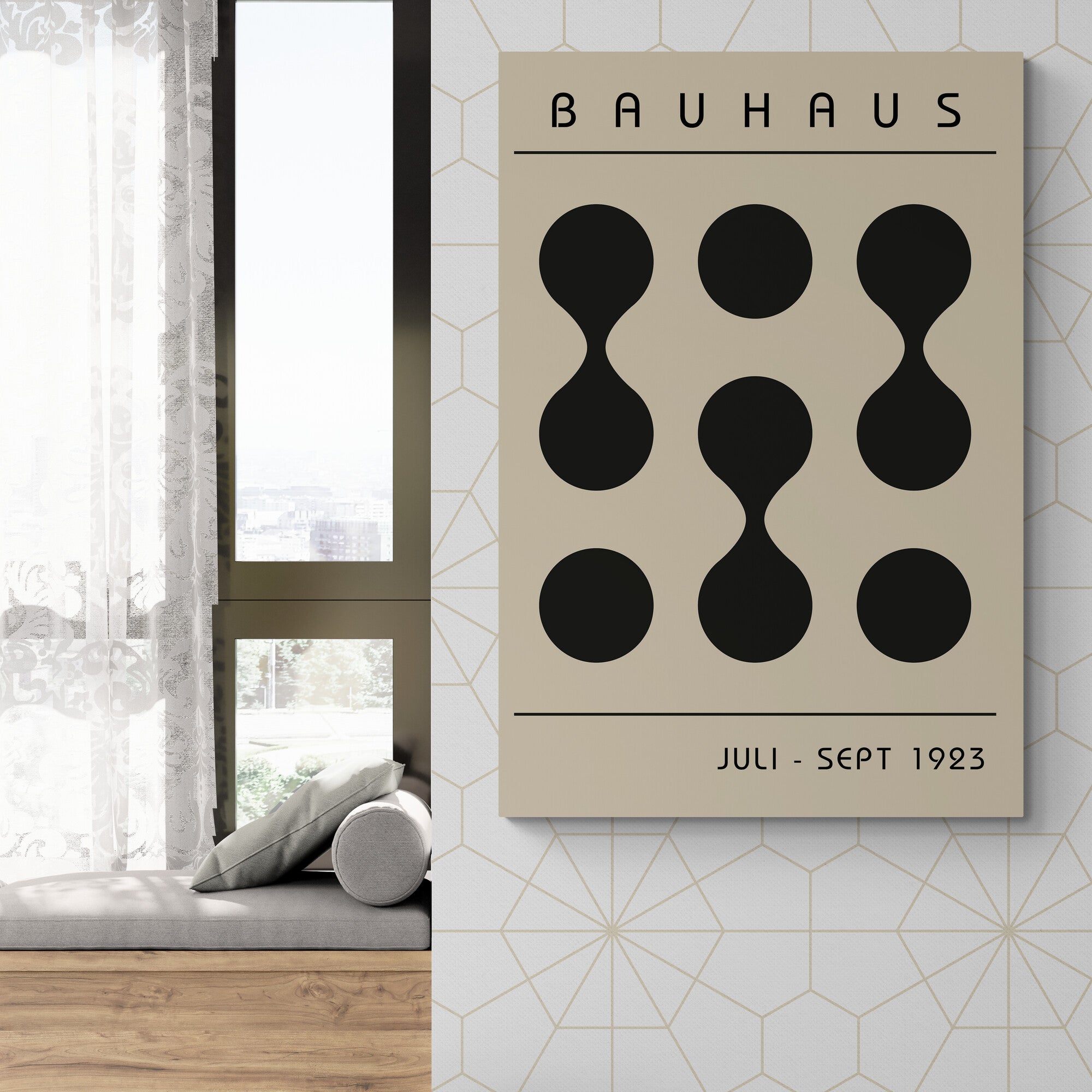 Bauhaus Wall Décor - Abstract Wall Art - Modern Prints - Set of 3 Prints - Canvas Wall Art Framed Prints - Various Sizes