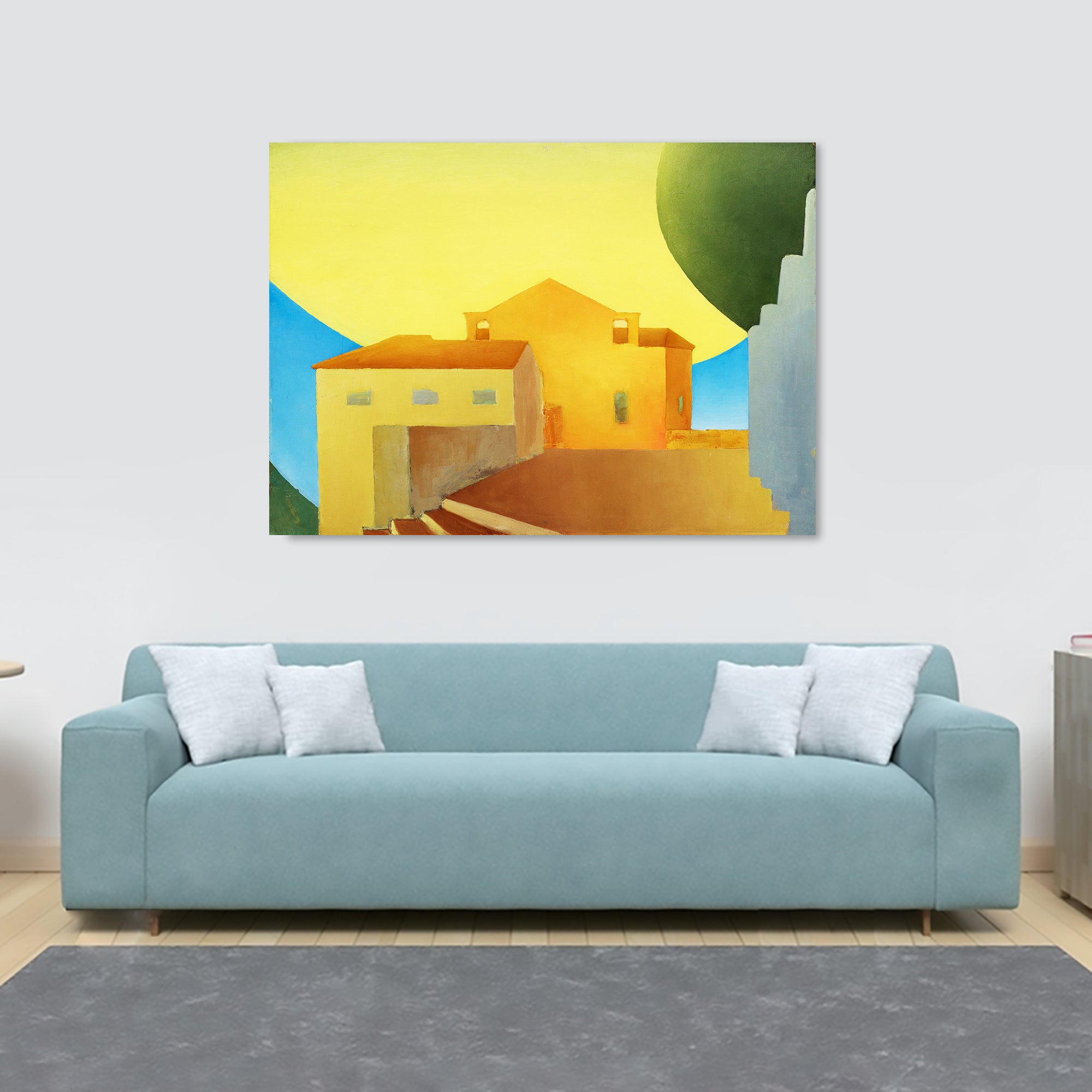 L'Annoueide Landscape Art Deco Wall Art by Torsten Jovinge - Canvas Wall Art Framed Print - Various Sizes