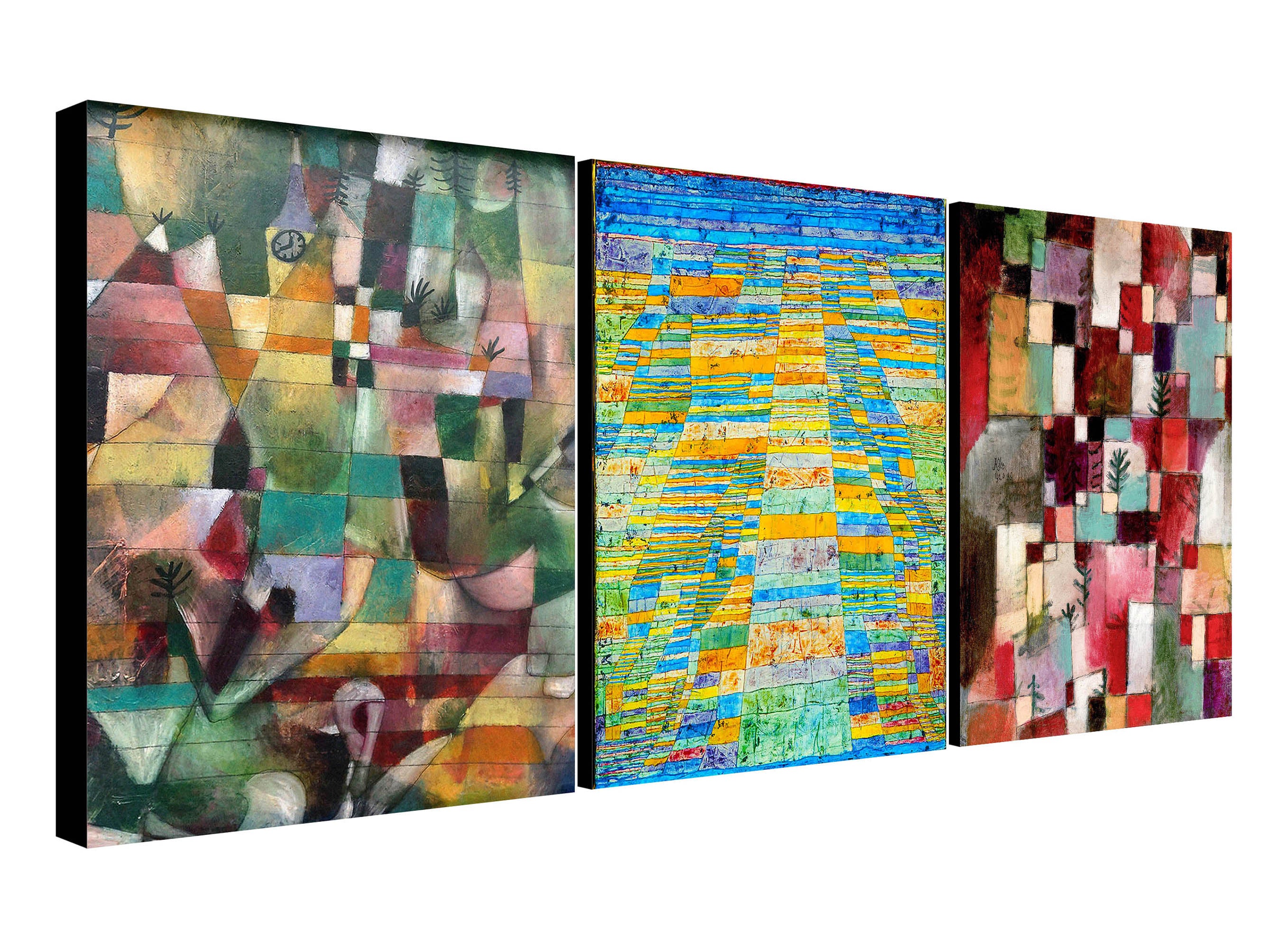 Paul Klee - Abstract Wall Art - Set of 3 Prints - Bedroom Wall Art - Gift Idea - Canvas Wall Art Framed Prints - Various Sizes