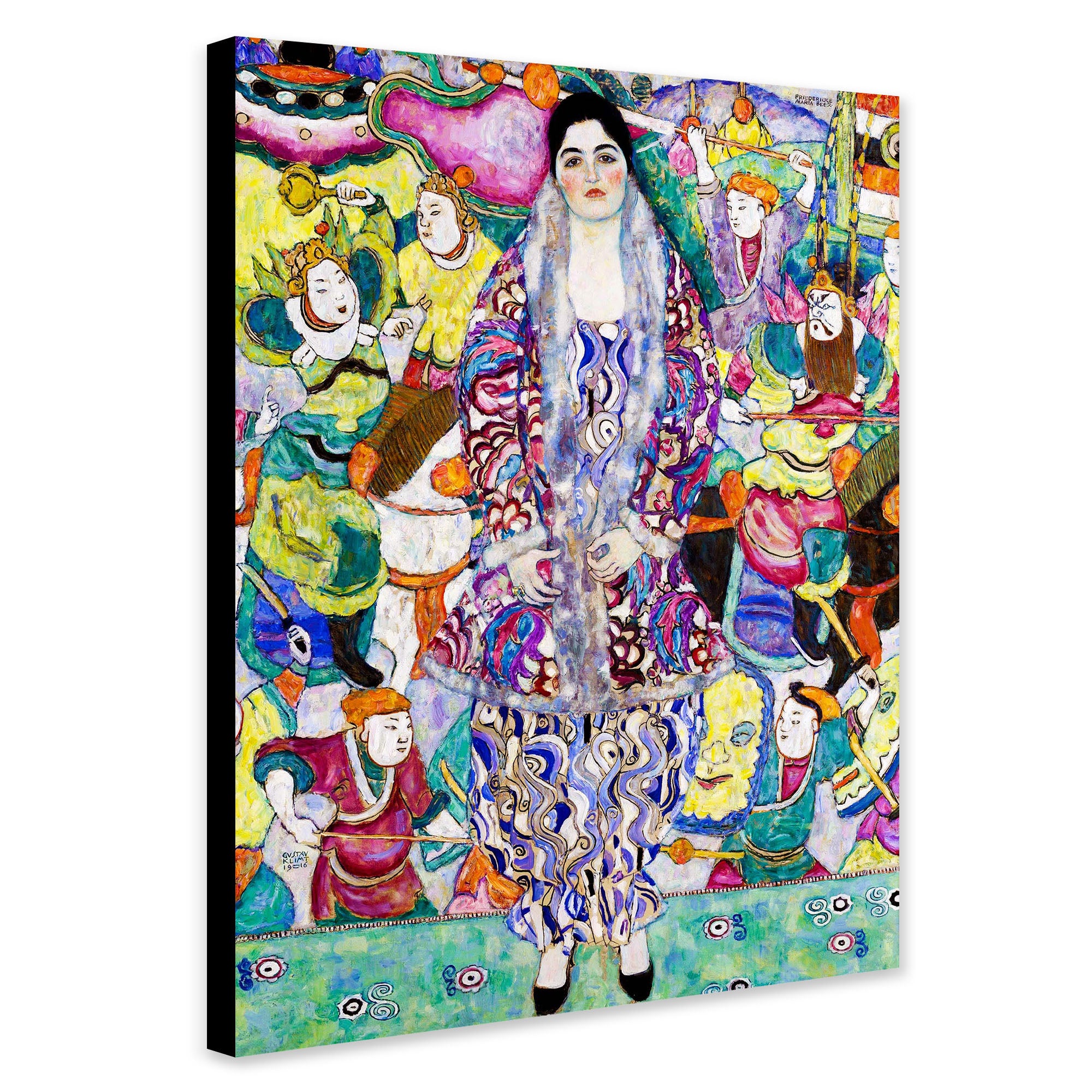 Portrait of Friederike Maria Beer - Wall Art by Gustav Klimt (1916) - Canvas Wall Art Framed Print - Various Sizes