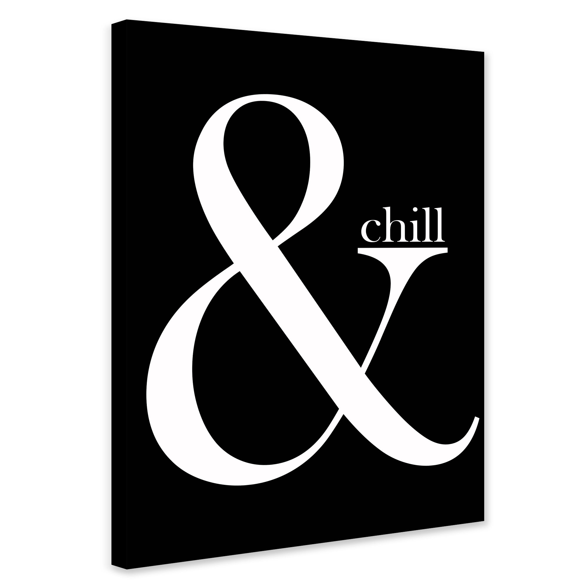 & Relax - Black Background - Home Décor Wall Art - Canvas Wall Art Framed Print - Various Sizes