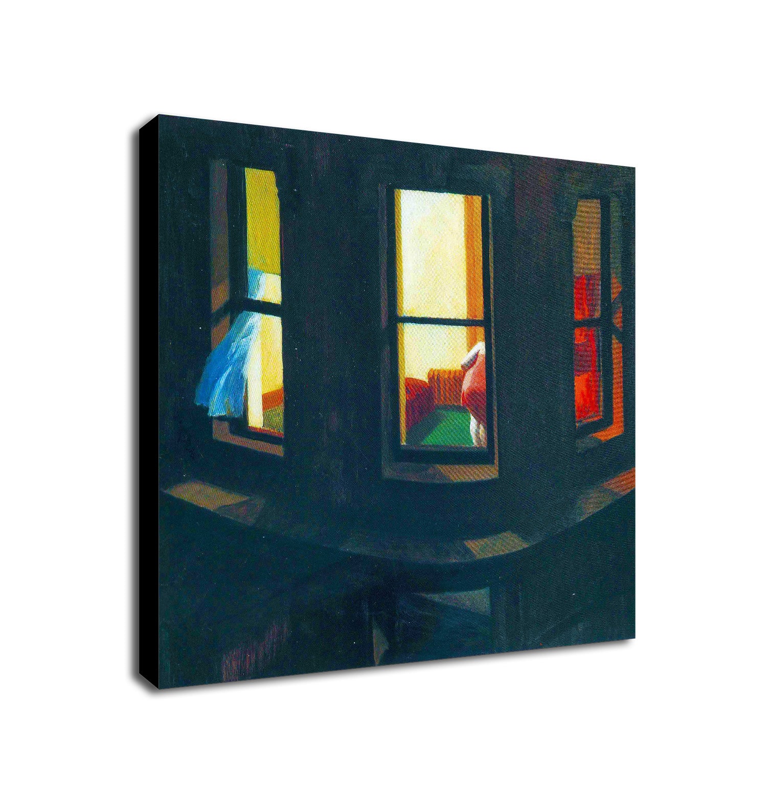 Night Windows Wall Art by Edward Hopper - Framed Canvas Wall Art Print - Various Sizes