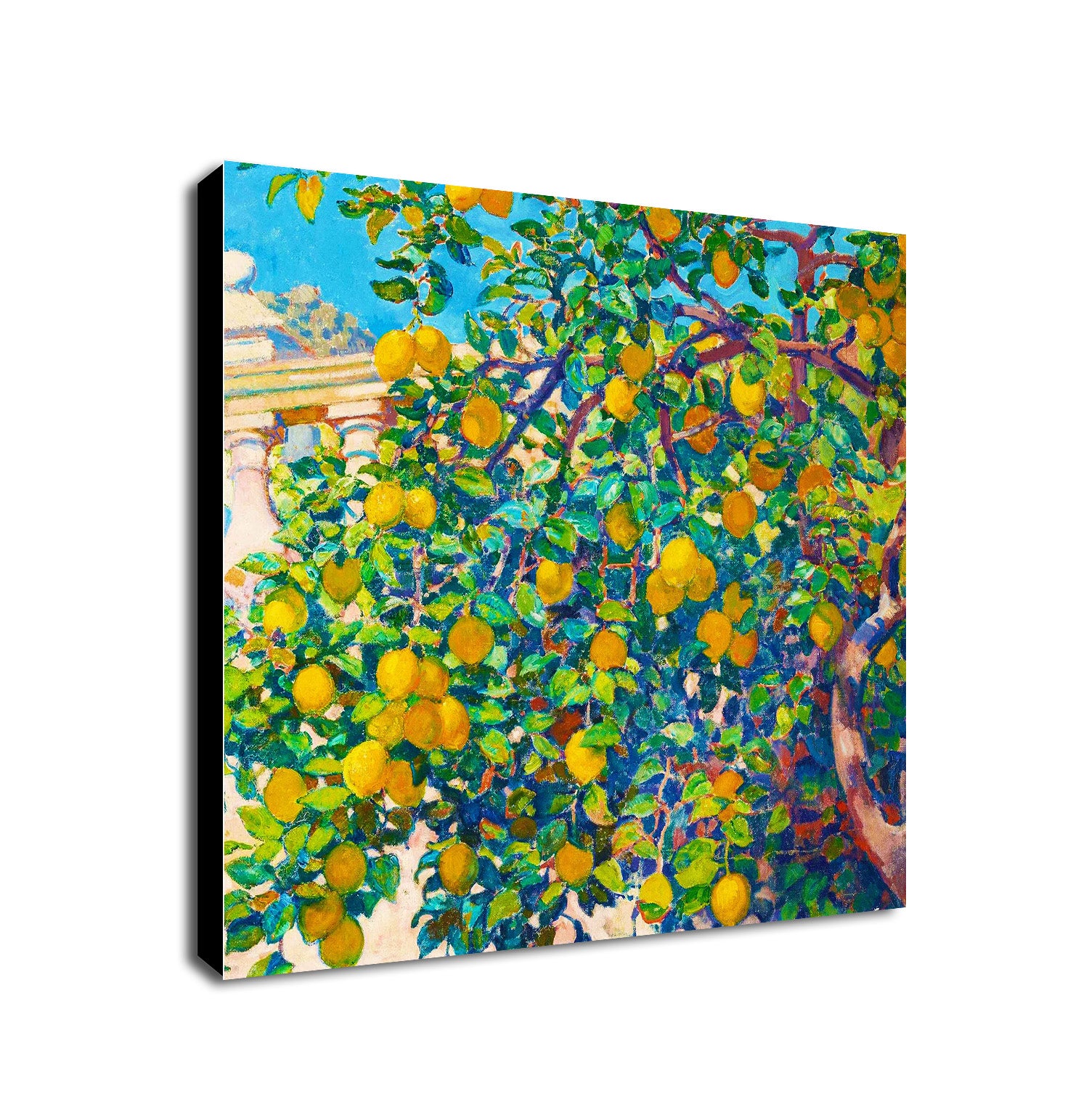 Lemon Tree Wall Art by Theo van Rysselberghe - Framed Canvas Wall Art Print - Various Sizes