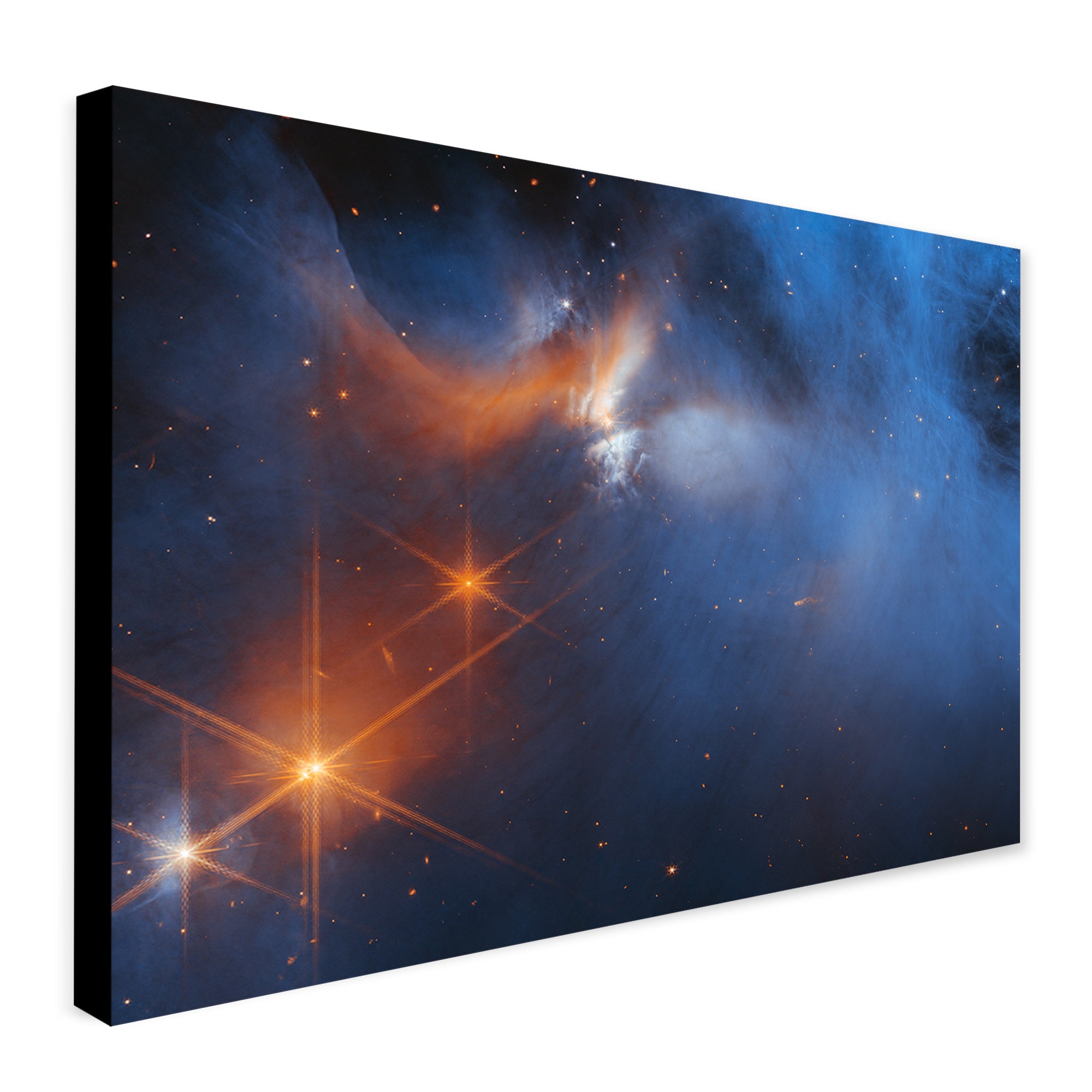 James Webb Telescope - Chamaeleon - Molecular Cloud (NIRCam Image) - Canvas Wall Art Framed Print - Various Sizes