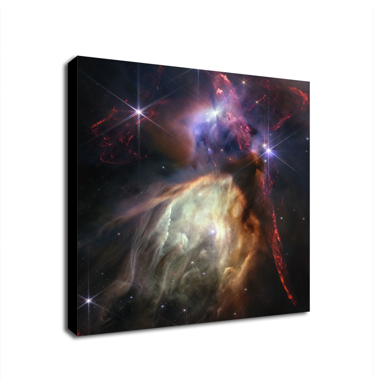 NASA - James Webb Telescope - Rho Ophiuchi (NIRCam Image) Wall Art - Framed Canvas Wall Art Print - Various Sizes