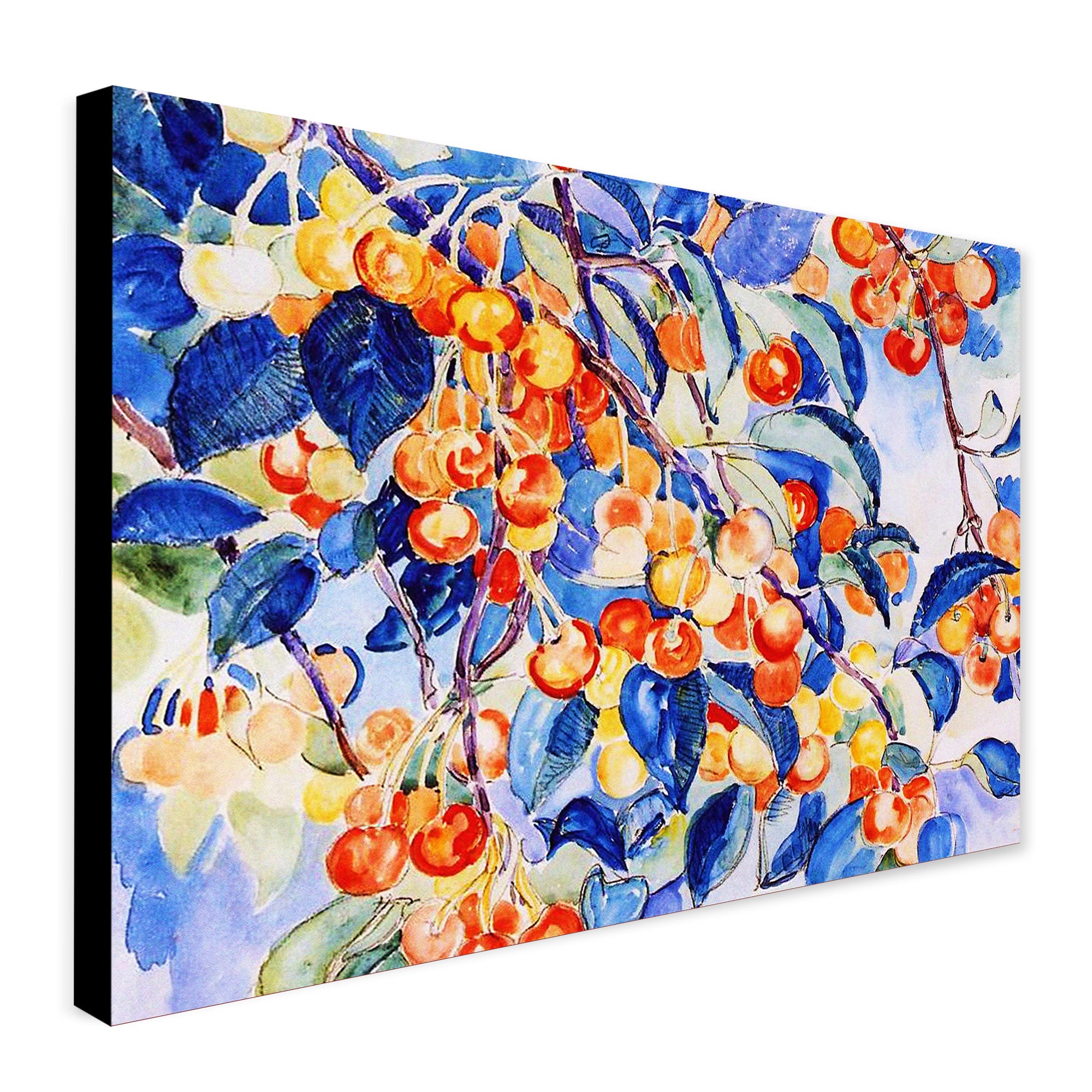 Cherries - Wall Art by Theo Van Rysselberghe - Canvas Wall Art Framed Print - Various Sizes