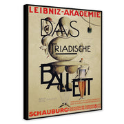 The Triadic Ballet - Vintage Bauhaus Art by Oskar Schlemmer 1924 - Framed Canvas Wall Art Print - Various sizes