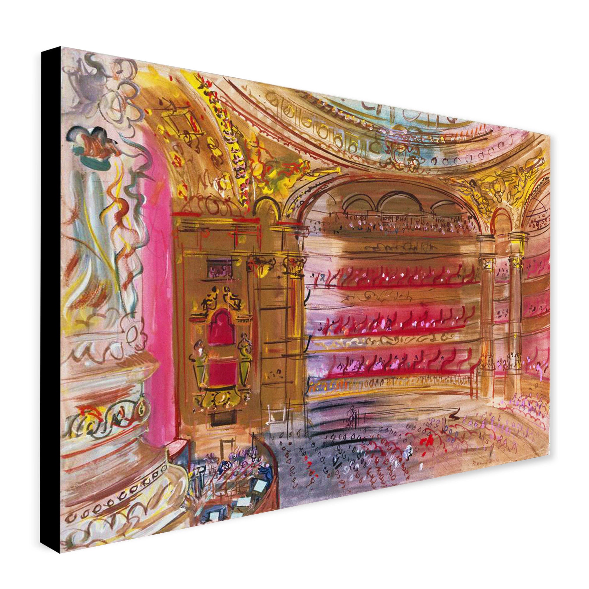 The Opera by Raoul Dufy - Canvas Wall Art Framed Print - Various Sizes