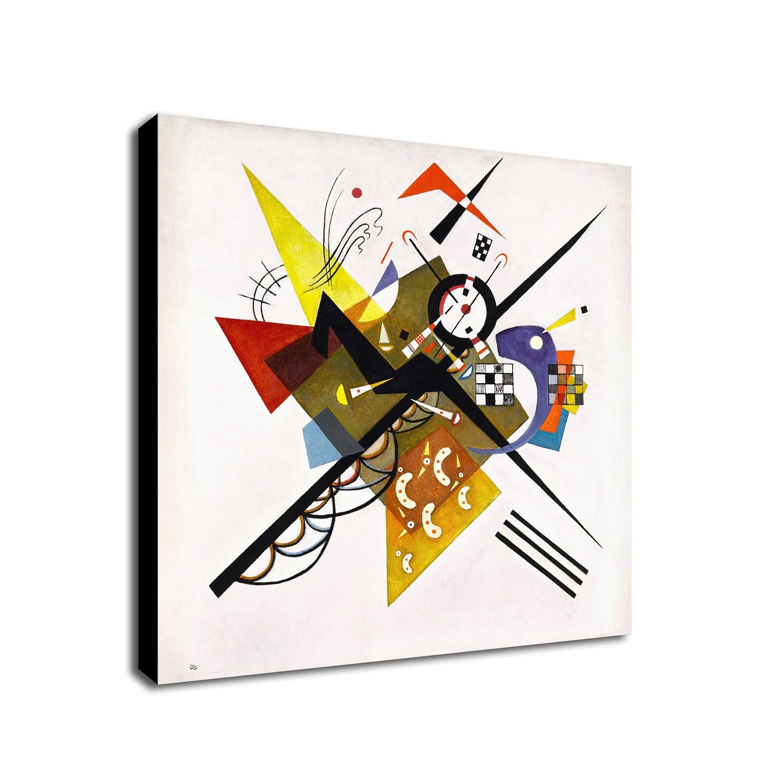 On White II - Abstract Art by Wassily Kandinsky - Framed Canvas Wall Art Print - Various Sizes