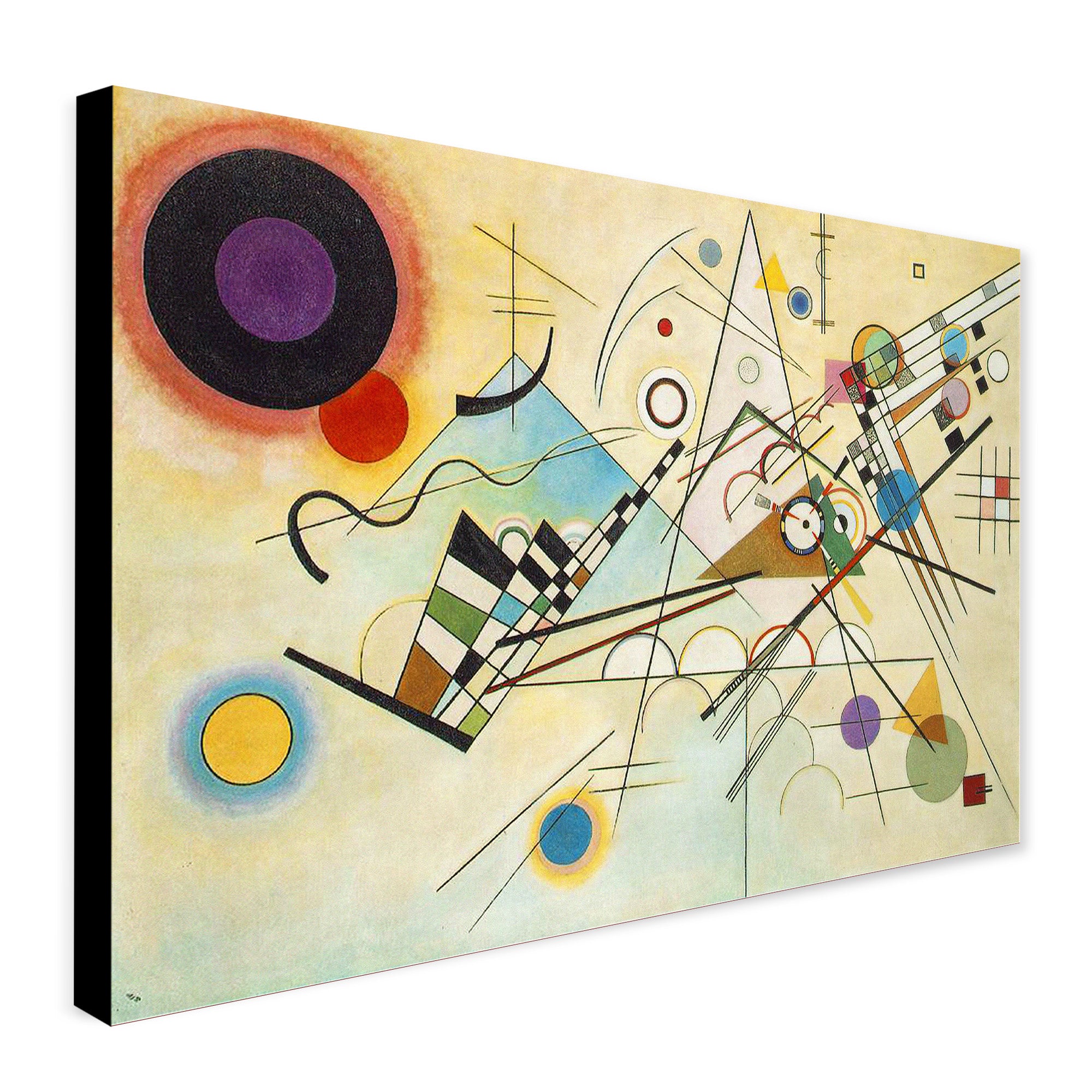 Composition 8 Abstract Wall Art by Wassily Kandinsky 1923 - Canvas Wall Art Framed Print - Various Sizes
