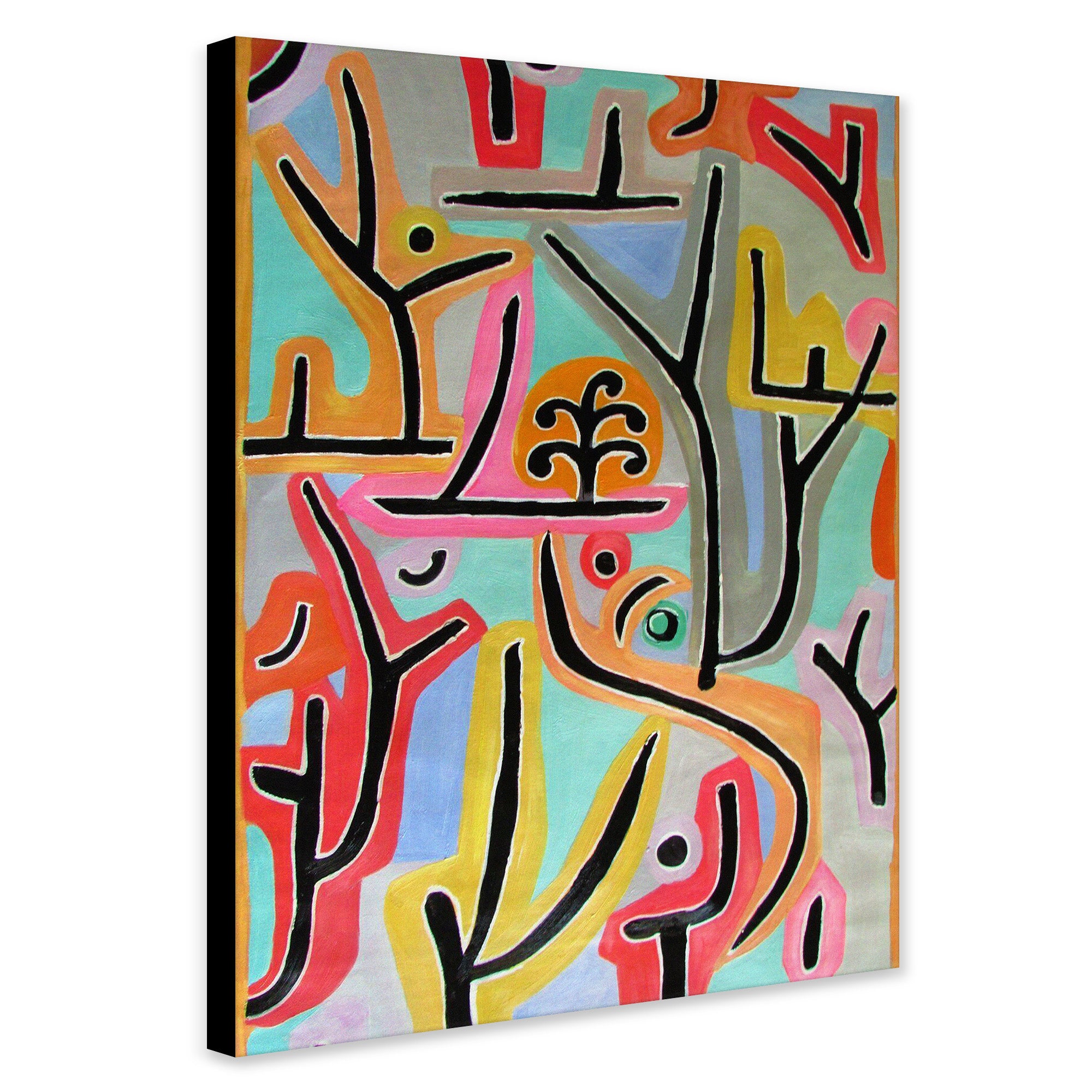 Park near Lu - Abstract Art by Paul Klee 1938 - Canvas Wall Art Framed Print - Various Sizes