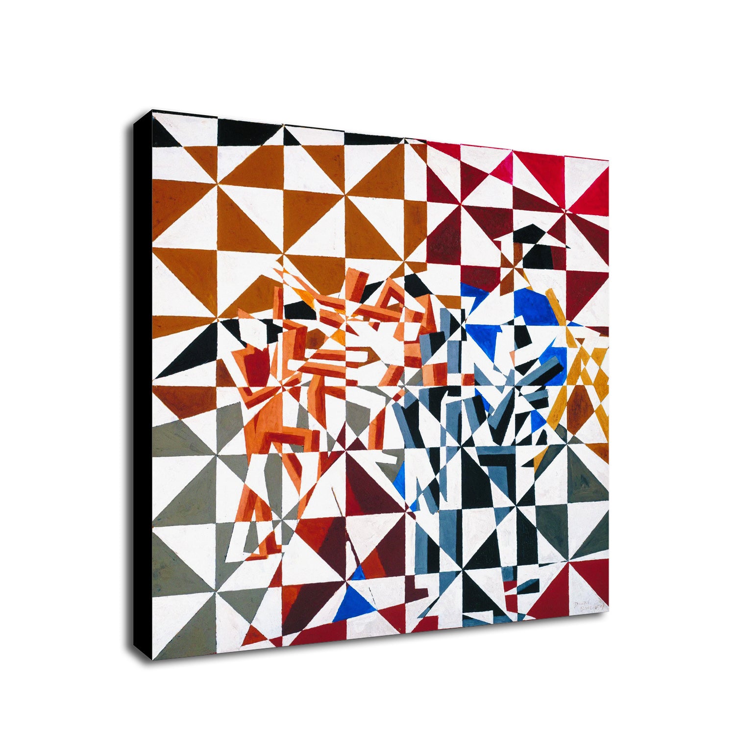 Ju-Jitsu - Abstract by David Bomberg - Framed Canvas Wall Art Print - Various Sizes