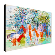 The Kessler Family On Horseback Abstract Wall Art by Raoul Dufy - Canvas Wall Art Framed Print - Various Sizes