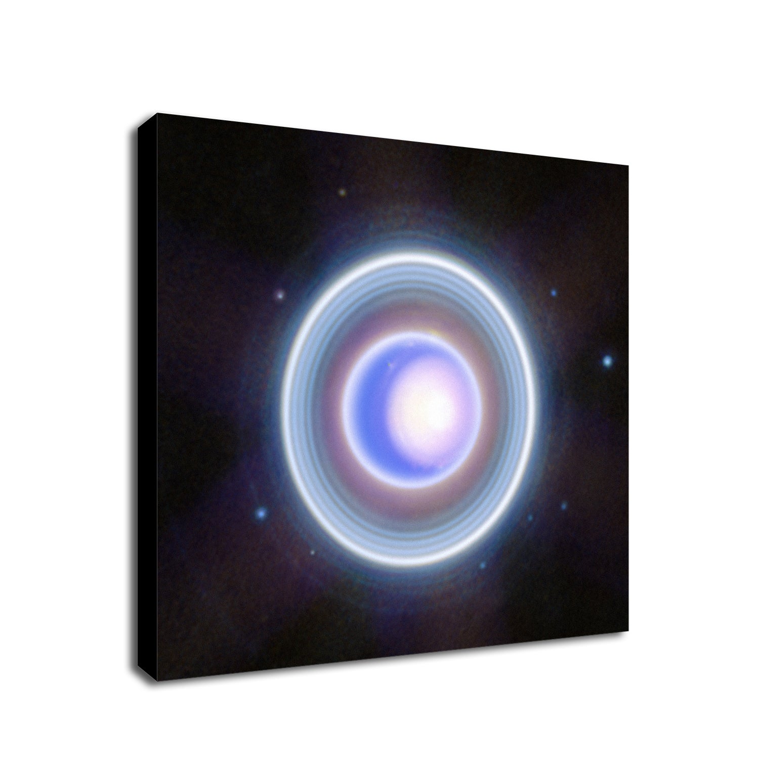 NASA James Webb Space Telescope - Uranus Close-up (NIRCam image) Wall Art - Framed Canvas Wall Art Print - Various Sizes