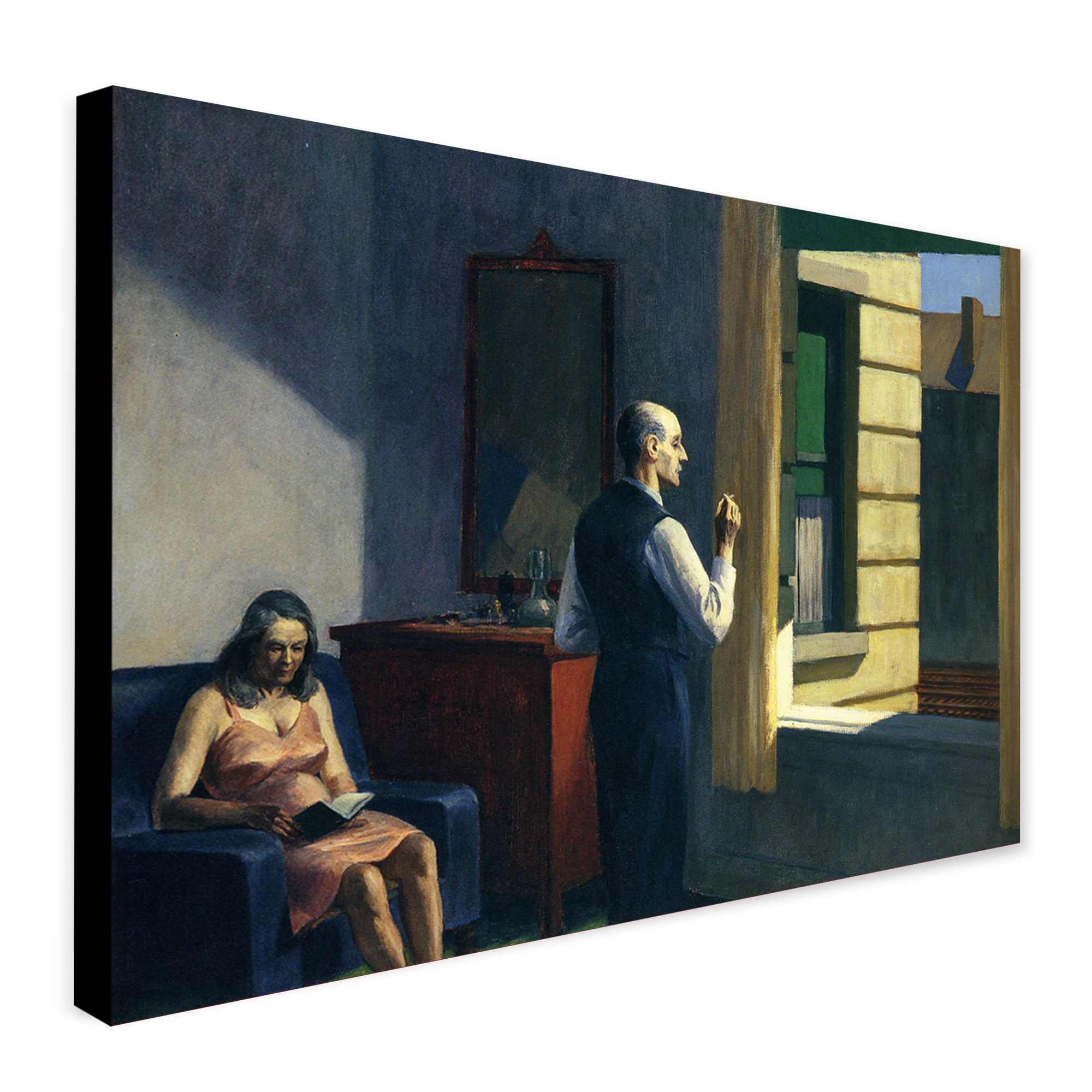 Hotel By A Railroad by Edward Hopper 1952 - Canvas Wall Art Framed Print - Various Sizes