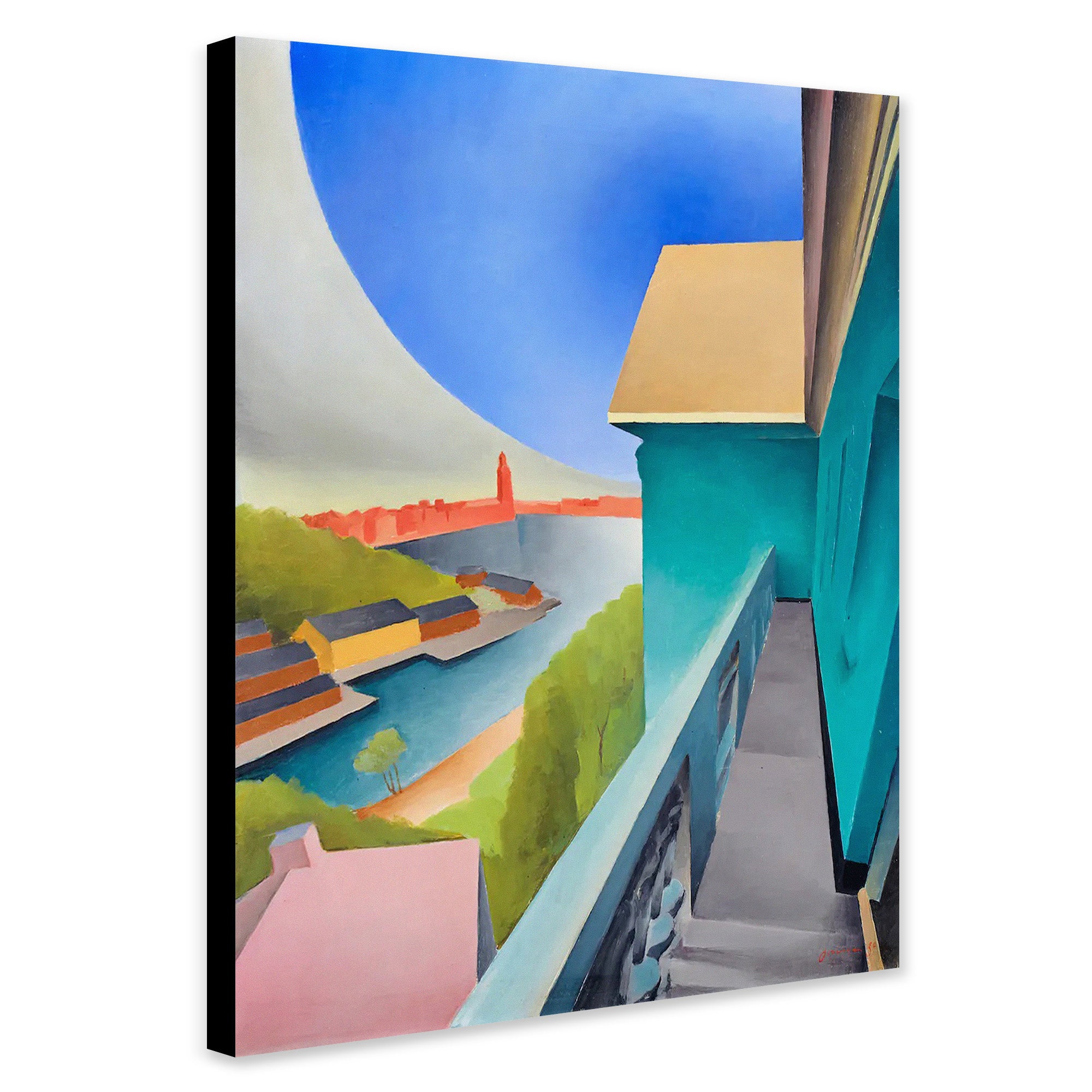 The View Of The City - Art Deco Wall Art by Torsten Jovinge - Canvas Wall Art Framed Print - Various Sizes