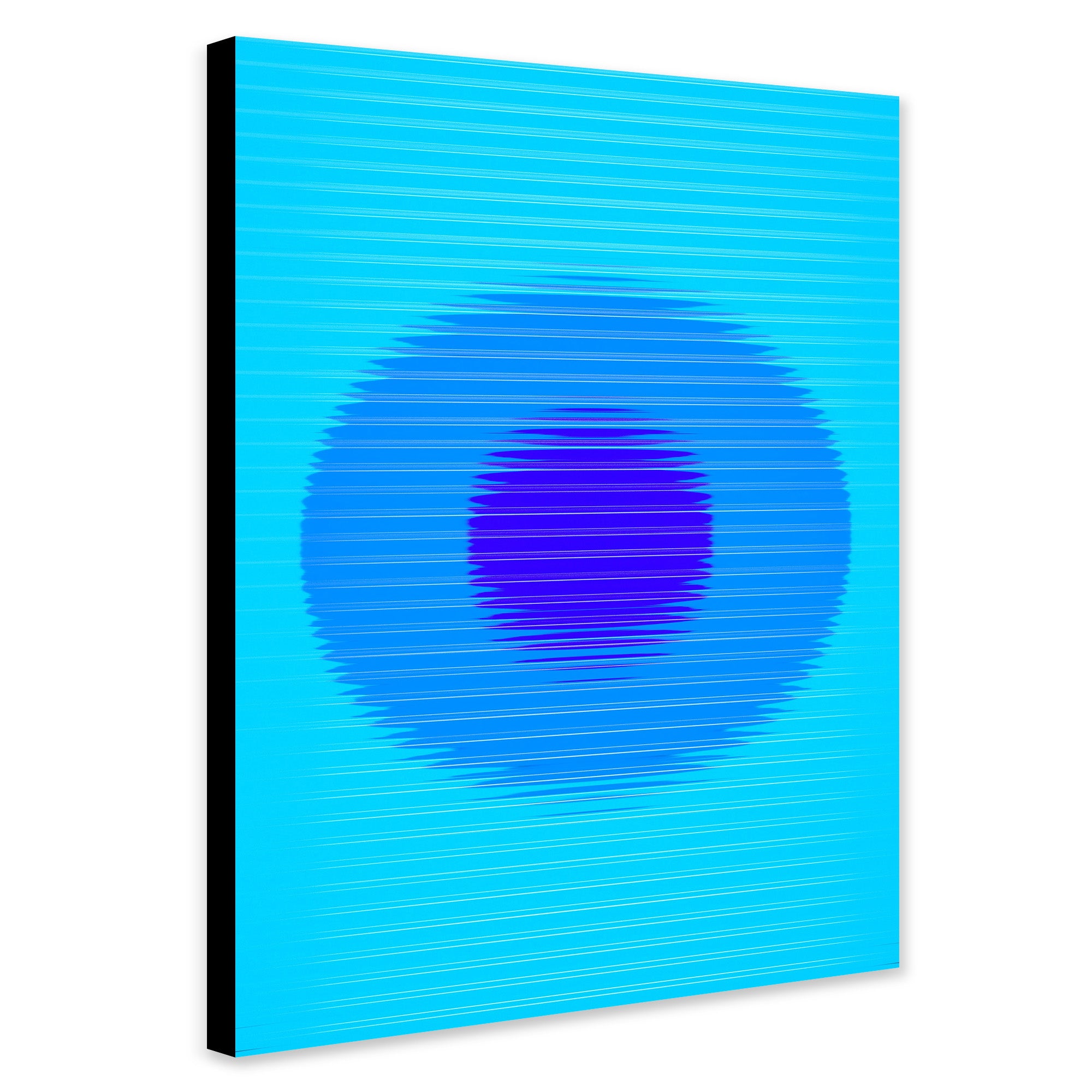 Blue Circles Abstract Minimal Wall Art - Canvas Wall Art Framed Print - Various Sizes