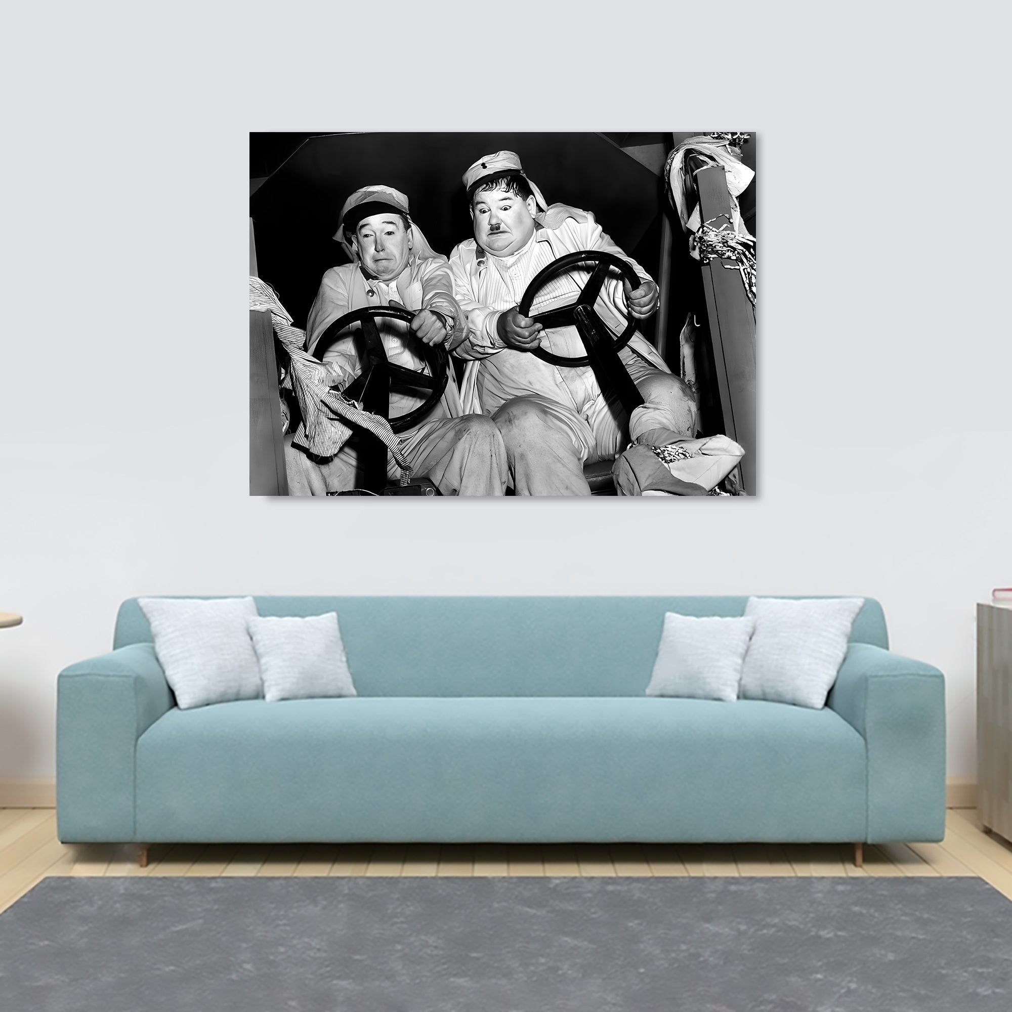 Laurel And Hardy - The Flying Deuces Vintage Movie Art 1939 - Canvas Wall Art Print - Various Sizes