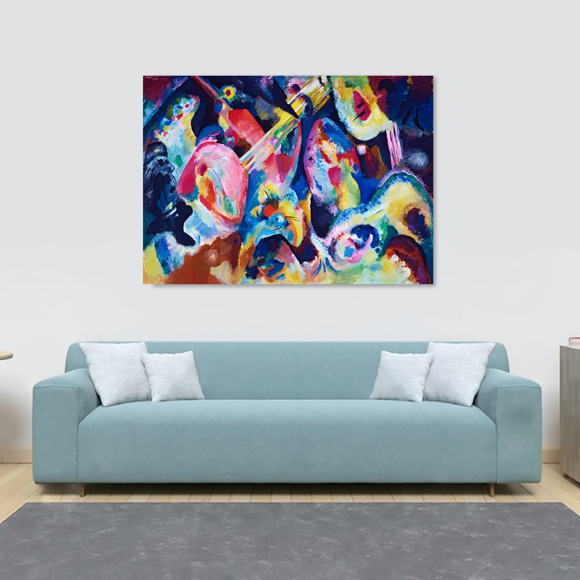 Improvisation. Deluge Abstract Wall Art by Wassily Kandinsky 1913 - Canvas Wall Art Framed Print - Various Sizes