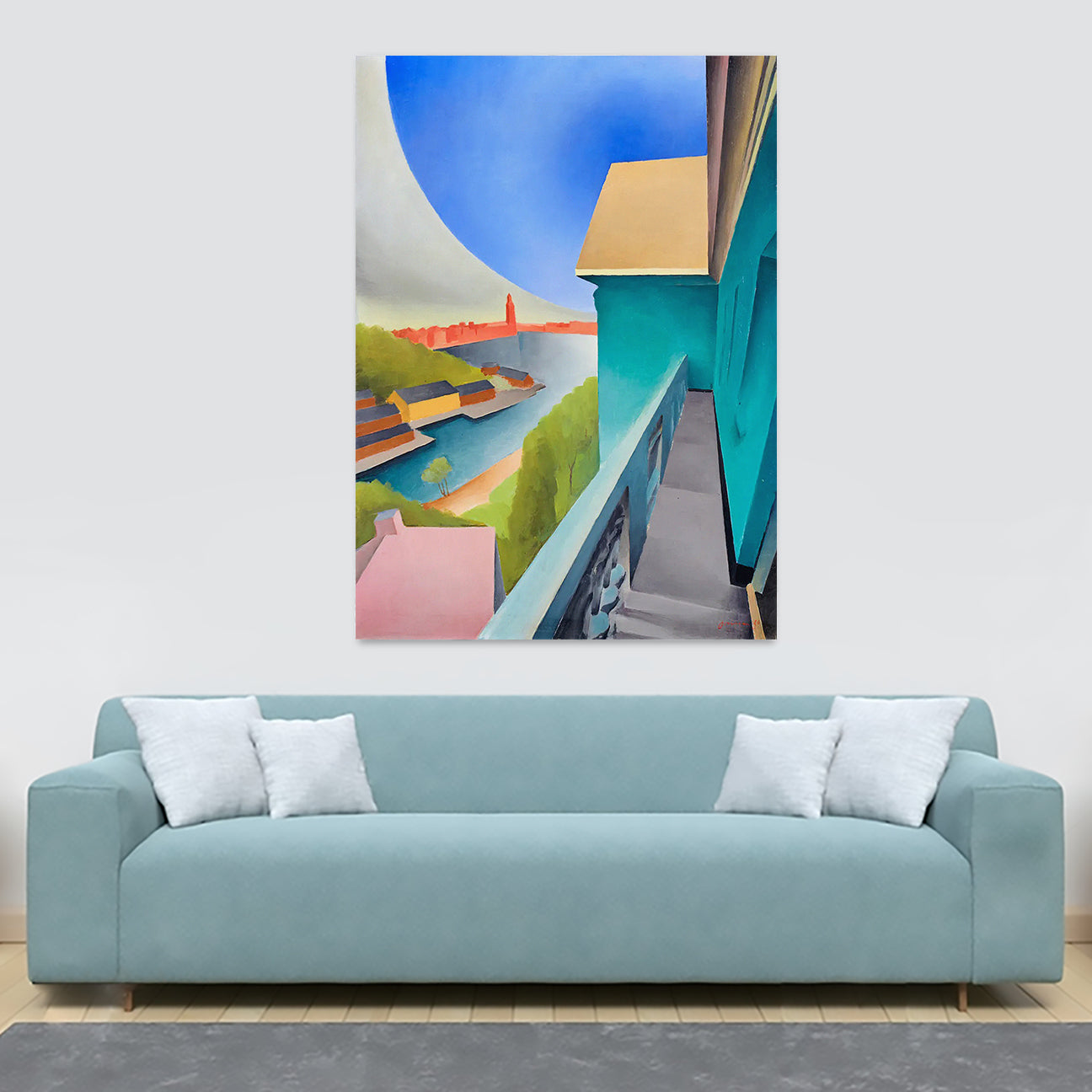 The View Of The City - Art Deco Wall Art by Torsten Jovinge - Canvas Wall Art Framed Print - Various Sizes