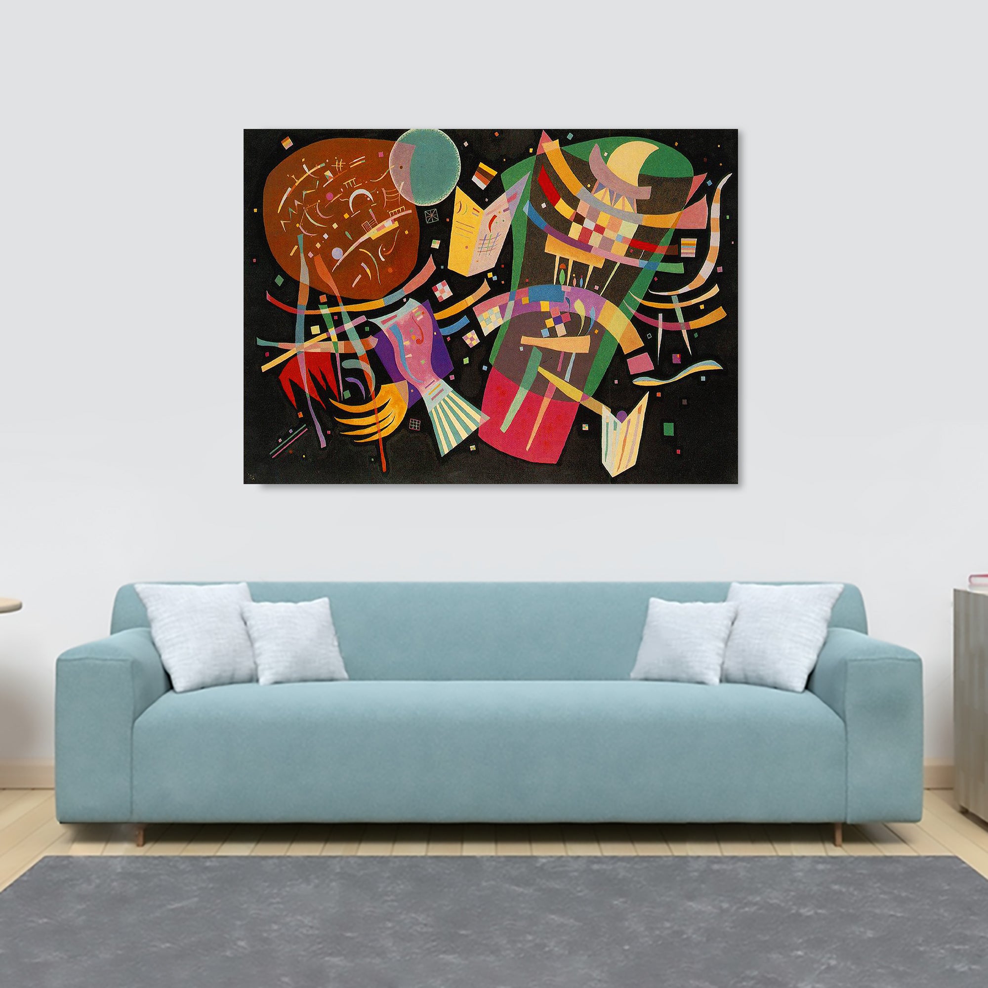 Composition X Abstract Wall Art by Wassily Kandinsky - Canvas Wall Art Framed Print - Various Sizes