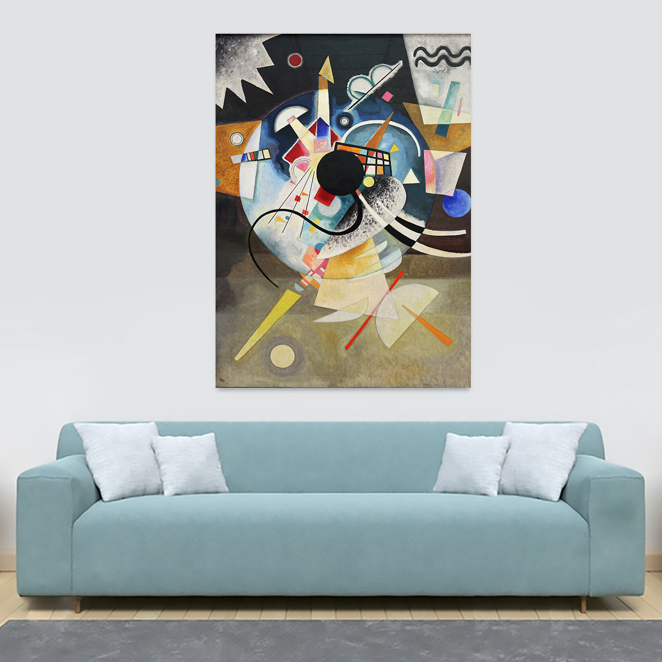 A Centre Abstract Wall Art by Wassily Kandinsky 1924 - Canvas Wall Art Framed Print - Various Sizes