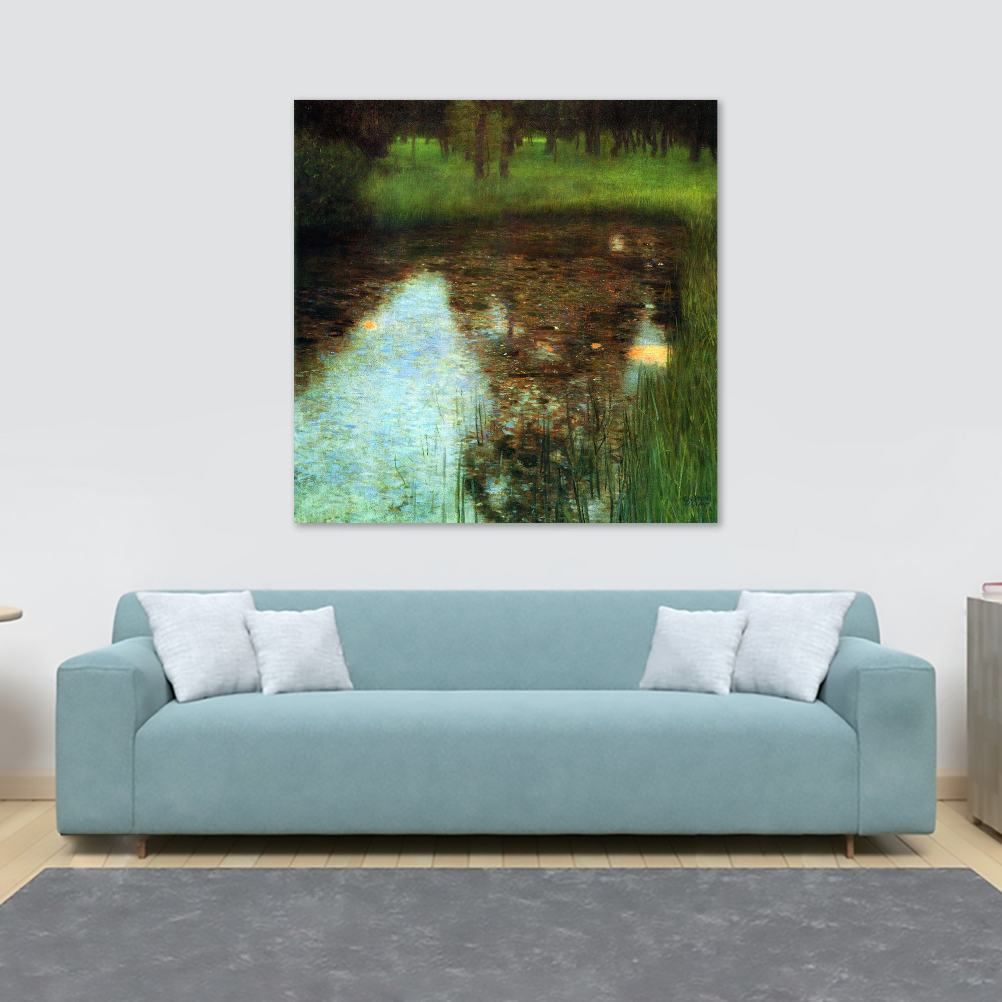 The Swamp by Gustav Klimt 1900 - Framed Canvas Wall Art Print - Various Sizes