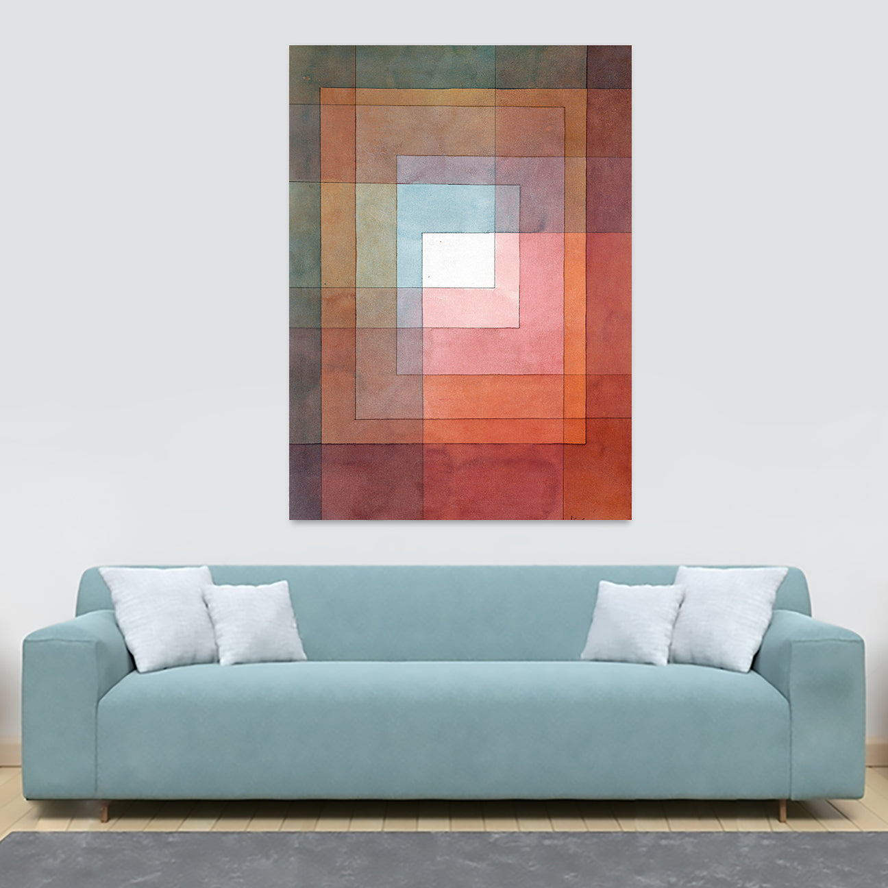 Polyphonically Abstract Art by Paul Klee 1930 - Canvas Wall Art Framed Print - Various Sizes