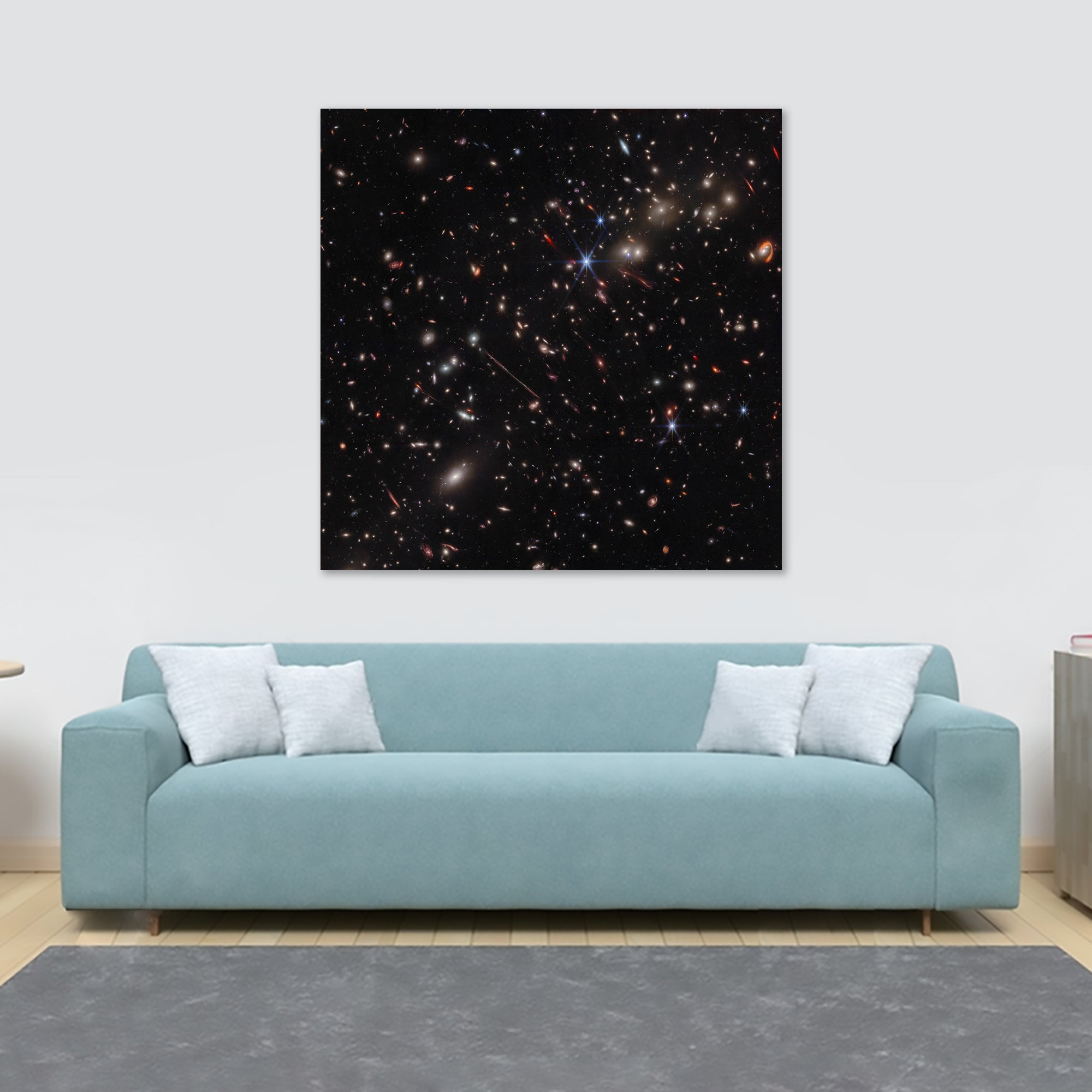 NASA - James Webb Telescope - El Gordo (NIRCam Image) Wall Art - Framed Canvas Wall Art Print - Various Sizes