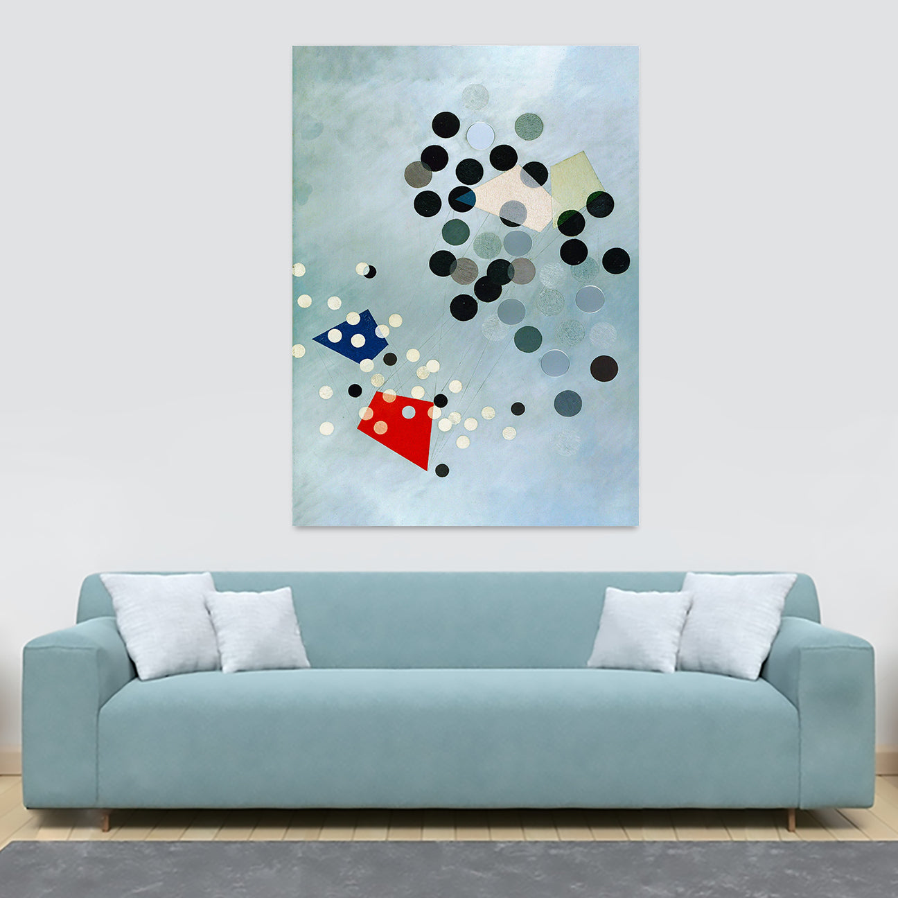 Construction AL6 - Bauhaus Abstract by Laszlo Moholy-Nagy - Canvas Wall Art Framed Print - Various Sizes