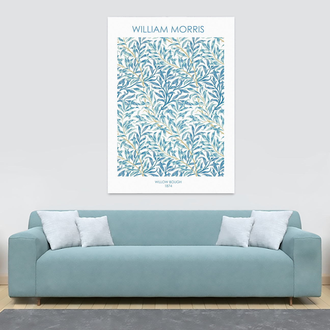Willow Bough - Botanical Wall Art by William Morris - Canvas Wall Art Framed Print - Various Sizes