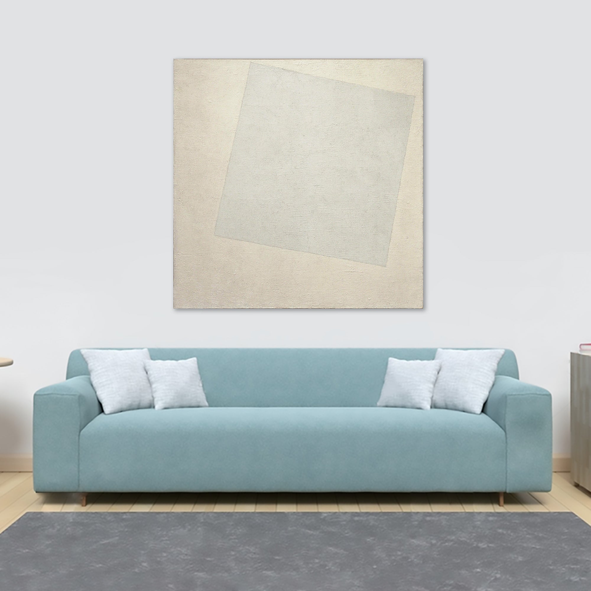 White On White by Kazimir Malevich 1918 - Framed Canvas Wall Art Print - Various Sizes