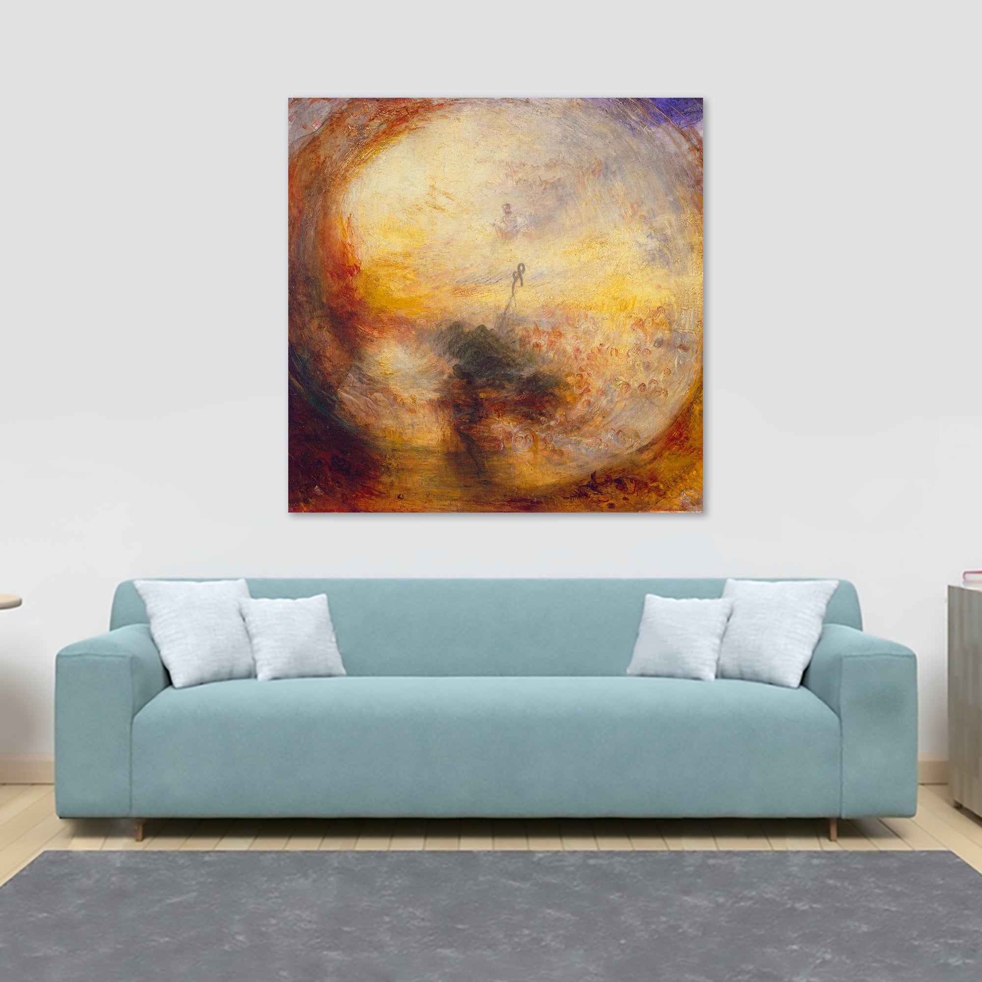 The Morning After The Deluge by J.M.W. Turner - Framed Canvas Wall Art Print - Various Sizes