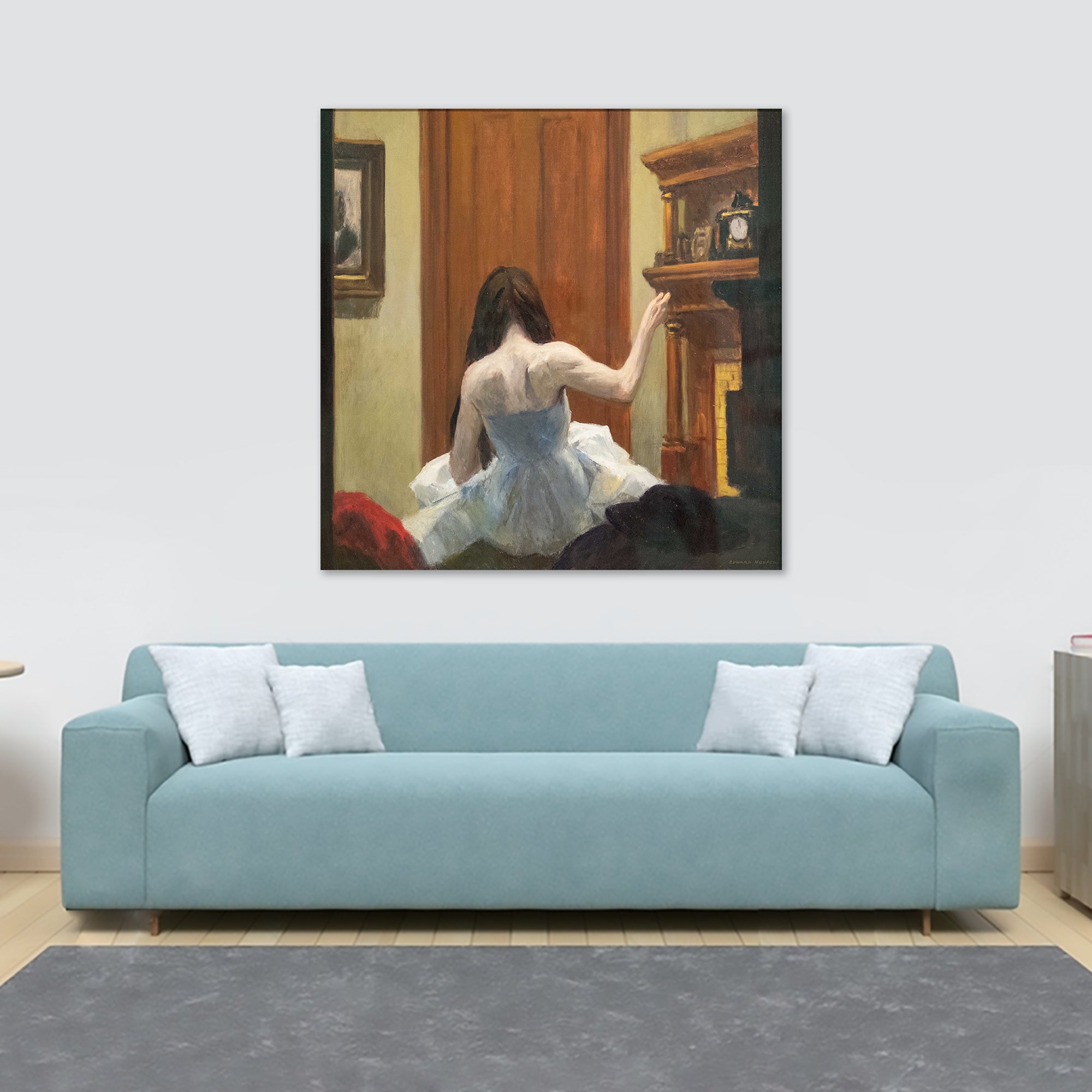 New York Interior - Wall Art by Edward Hopper - Framed Canvas Wall Art Print - Various Sizes