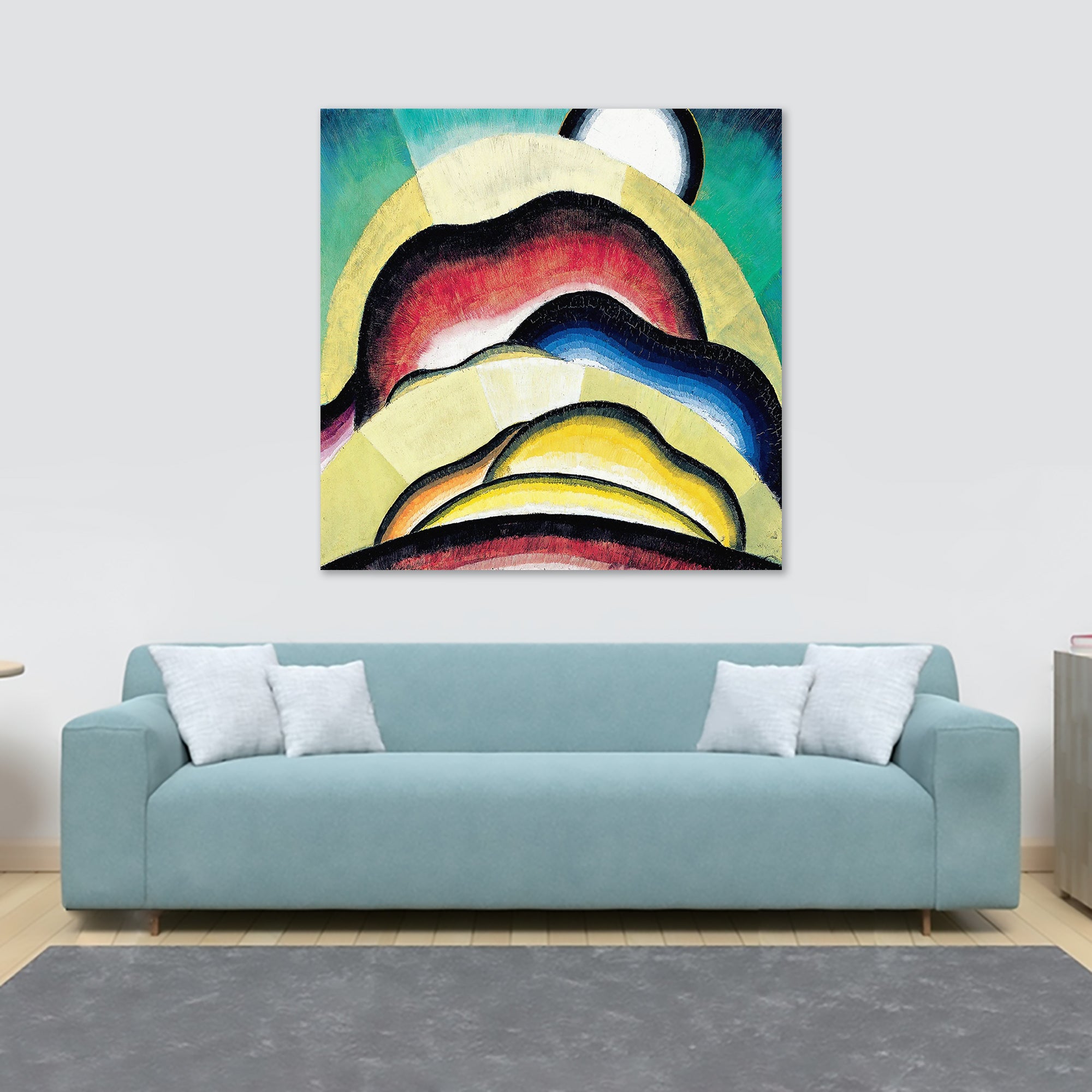 Sunrise - Abstract Art by Arthur Dove - Framed Canvas Wall Art Print - Various Sizes