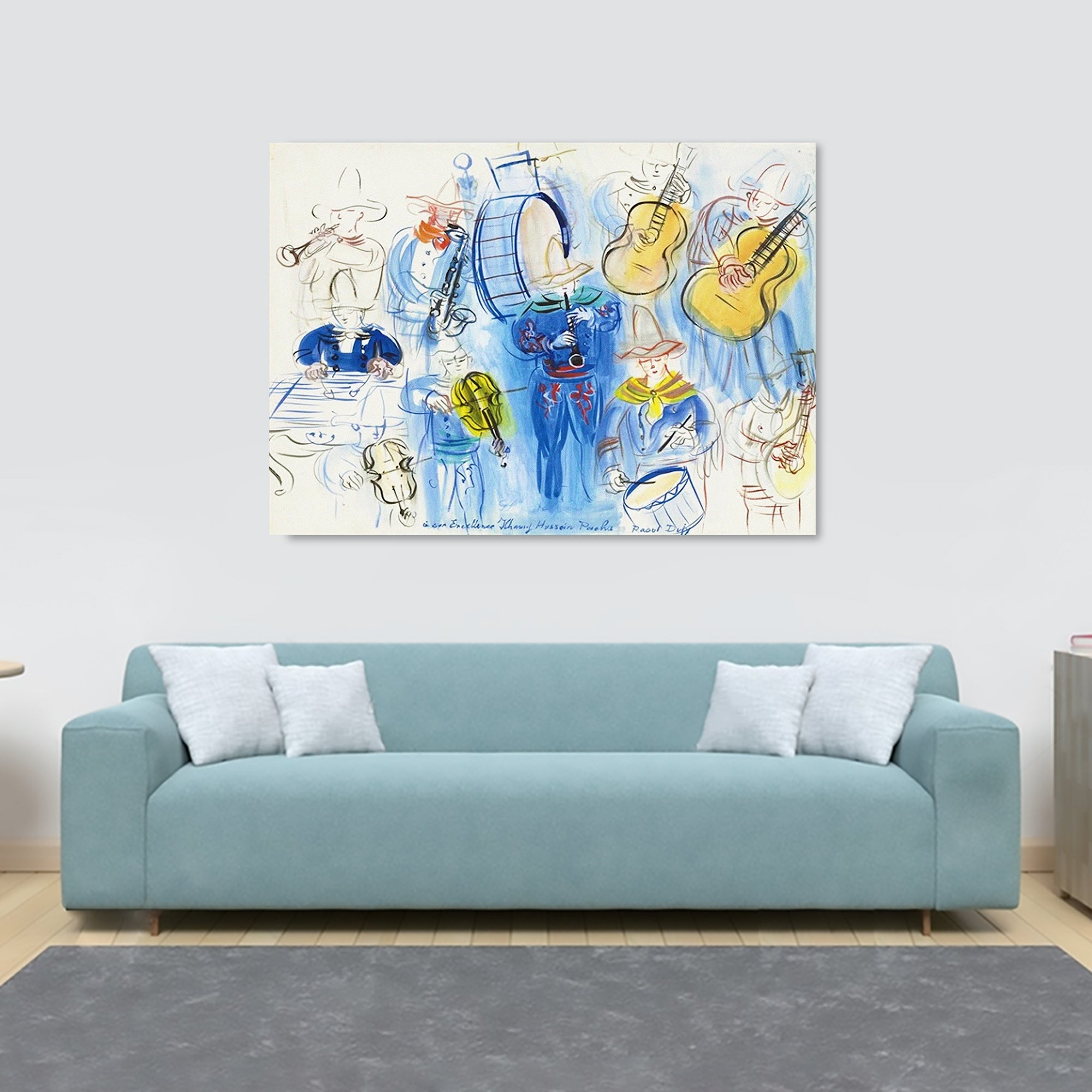 The Mexican Concert - Wall Art By Raoul Dufy 1951 - Canvas Wall Art Framed Print - Various Sizes