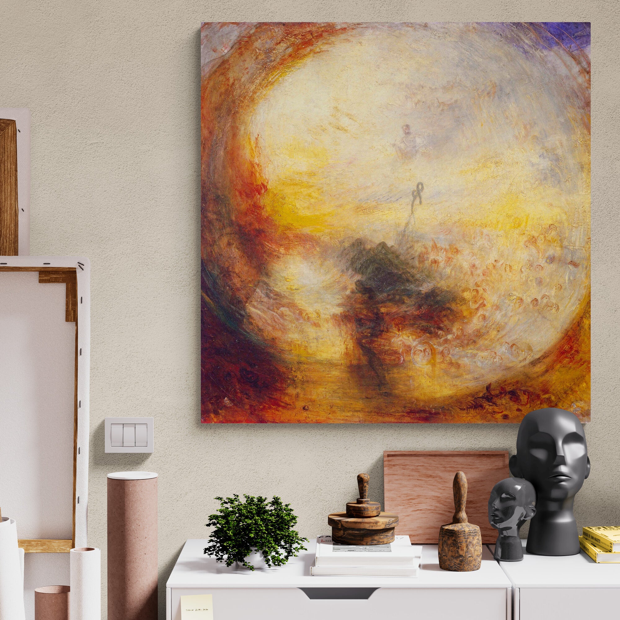 The Morning After The Deluge by J.M.W. Turner - Framed Canvas Wall Art Print - Various Sizes