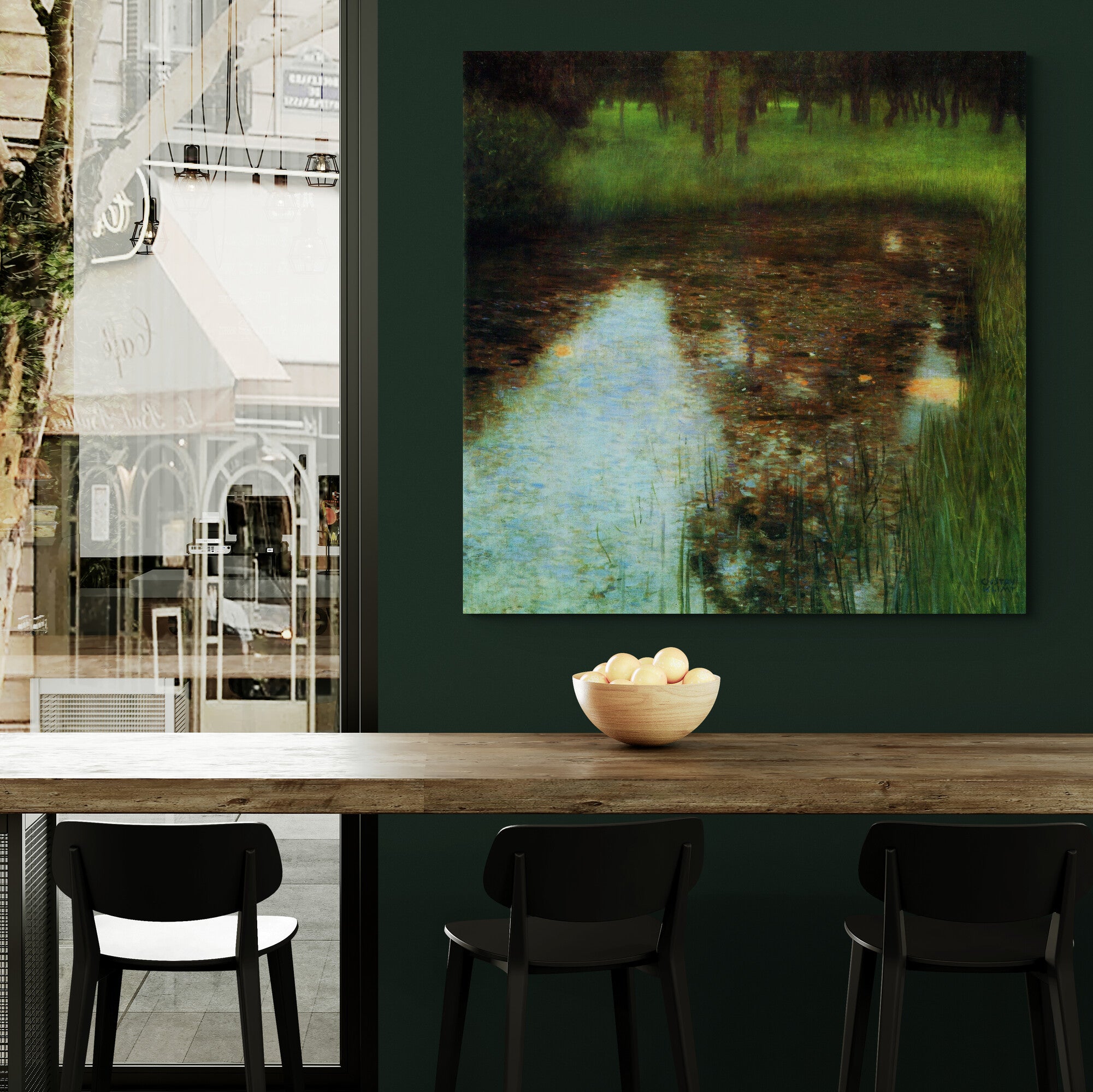 The Swamp by Gustav Klimt 1900 - Framed Canvas Wall Art Print - Various Sizes
