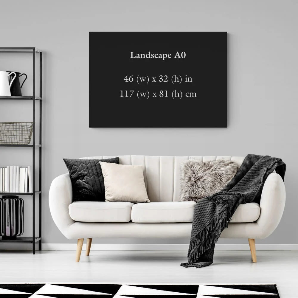 Custom A0 (46x32in / 117x81cm) - Wall Art Wrapped Frame Canvas Print