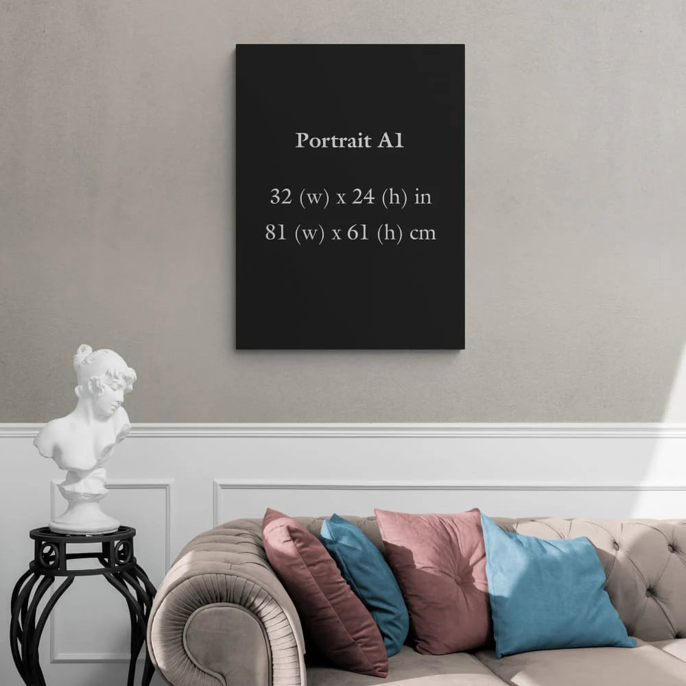 Custom A1 (32x24in / 81x61cm) - Wall Art Wrapped Frame Canvas Print