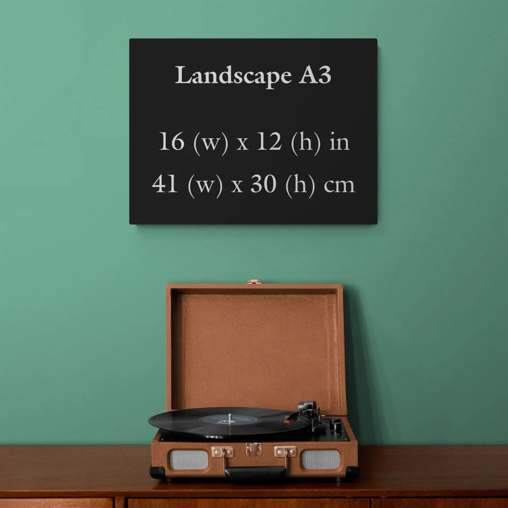 Custom A3 (16x12in / 41x30cm) - Wall Art Wrapped Frame Canvas Print