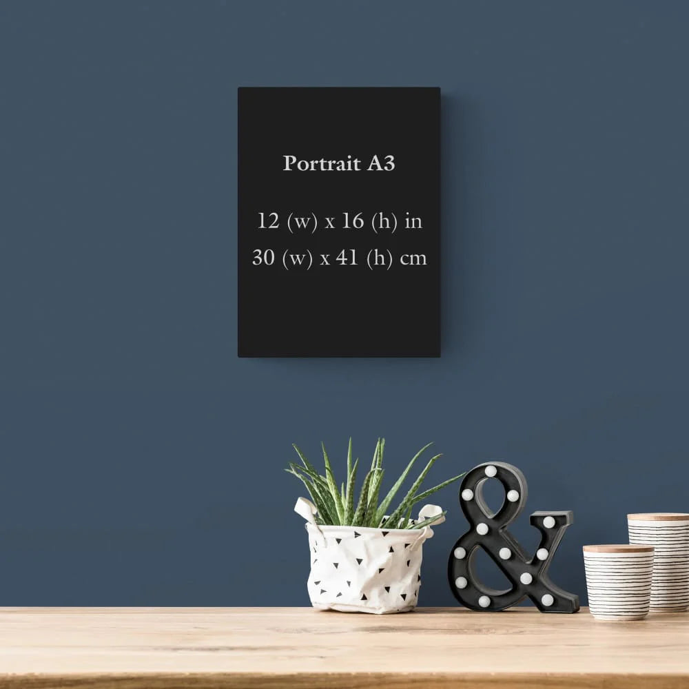 Custom A3 (16x12in / 41x30cm) - Wall Art Wrapped Frame Canvas Print