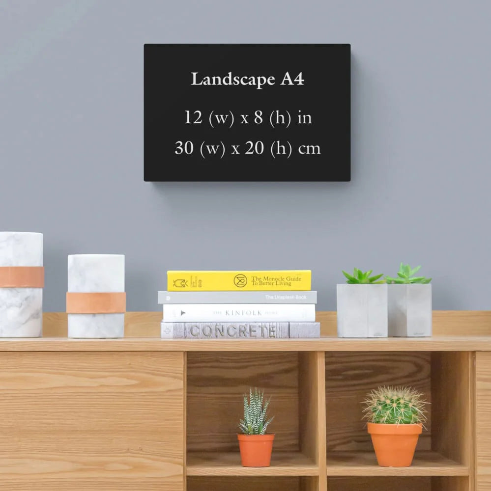 Custom A4 (12x8in / 30x20cm) - Wall Art Wrapped Frame Canvas Print