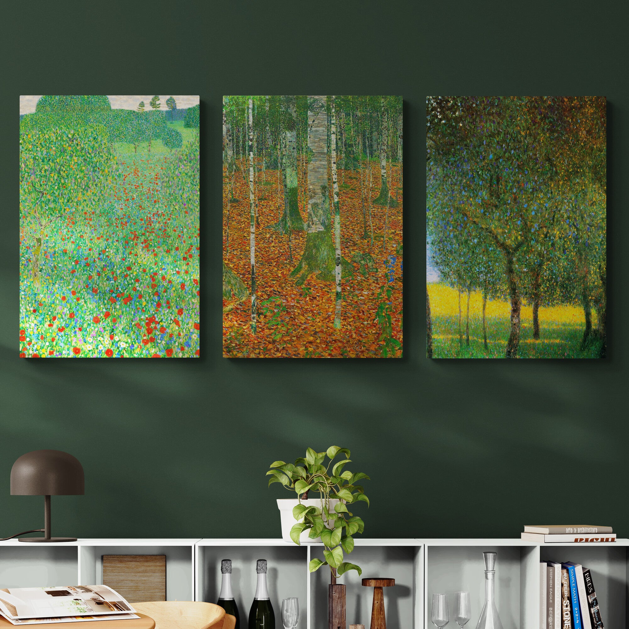 Gustav Klimt Art - Set Of 3 Detailed Prints - Canvas Wall Art Framed Prints - Various Sizes