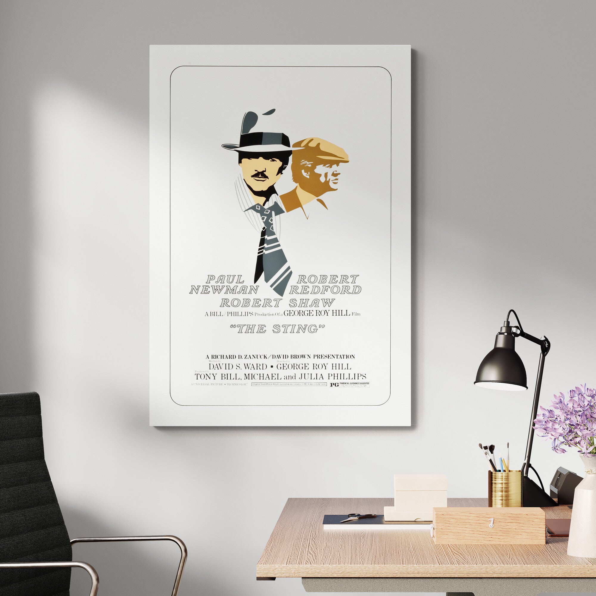The Sting Movie Wall Art - Canvas Wall Art Framed Print - Various Sizes