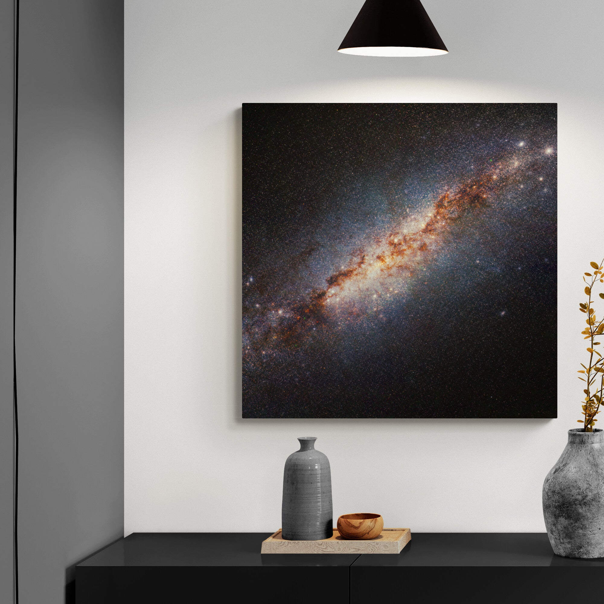 NASA - Messier 82 Galaxy (NIRCam Image) James Webb Telescope - Framed Canvas Wall Art Print - Various Sizes