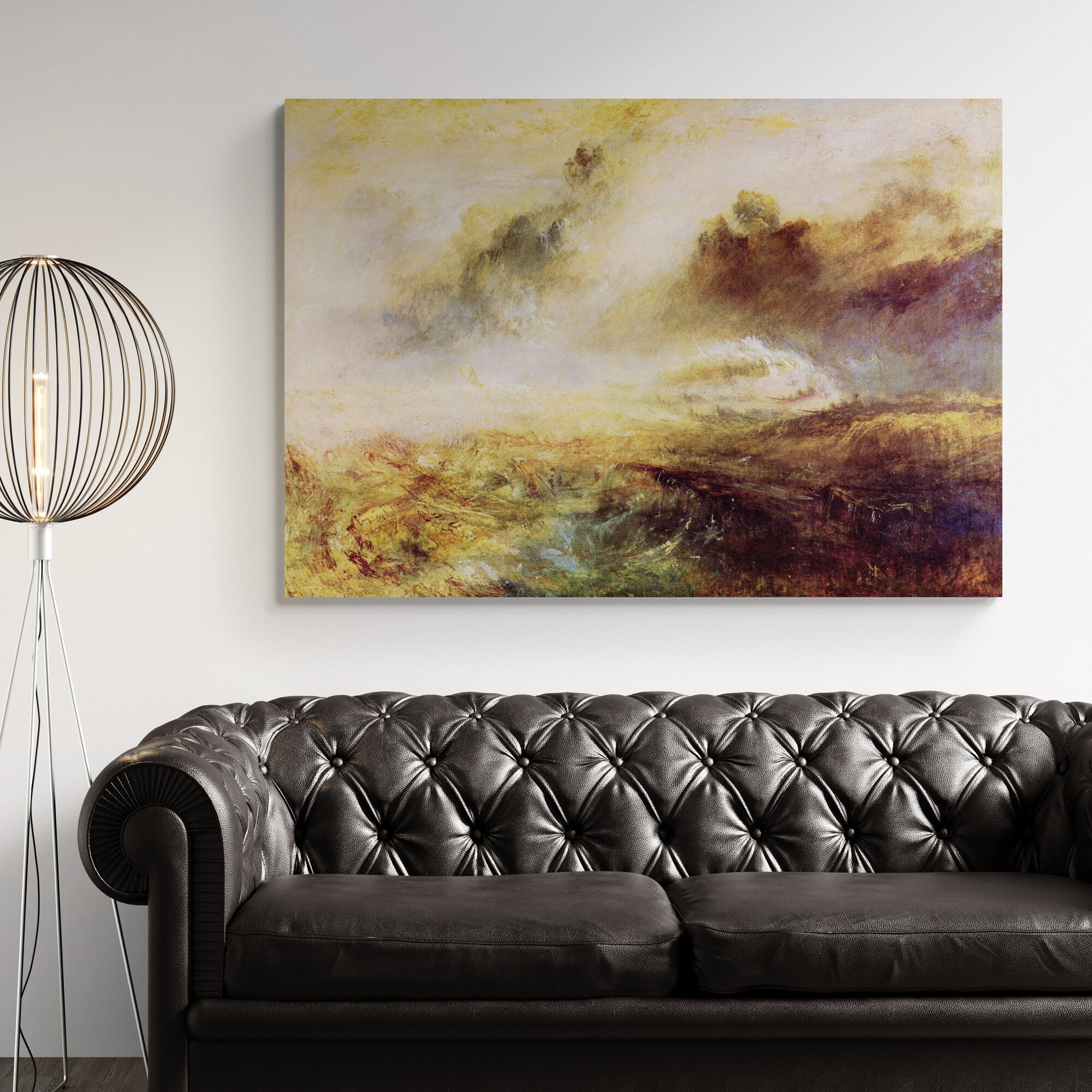Rough Sea with Wreckage by J.M.W. Turner - Canvas Wall Art Framed Print - Various Sizes